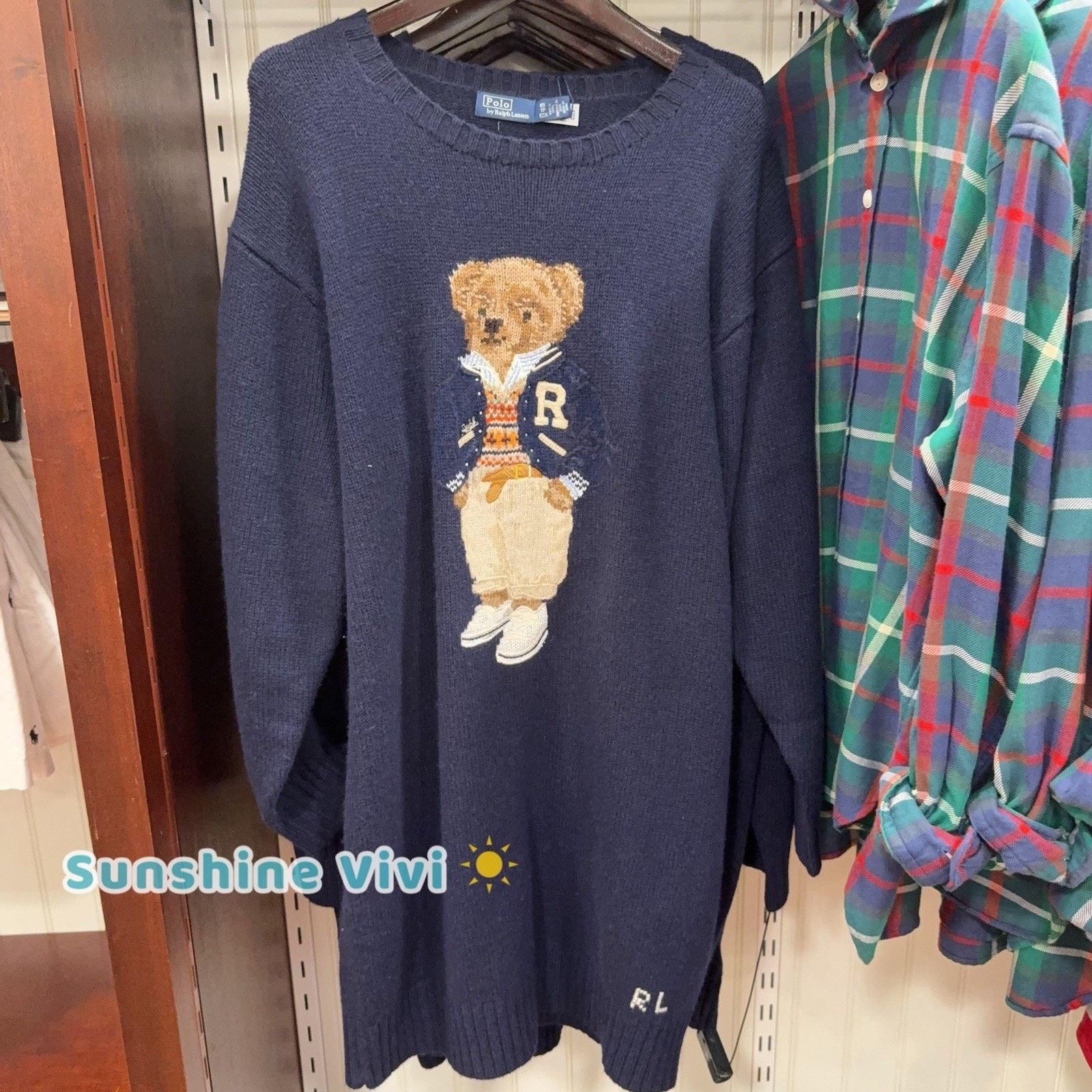 Ralph Lauren NWT Polo By Ralph Lauren Women Crewneck Bear Sweater Dress M Size M / US 6-8 / IT 42-44 - 2 Thumbnail