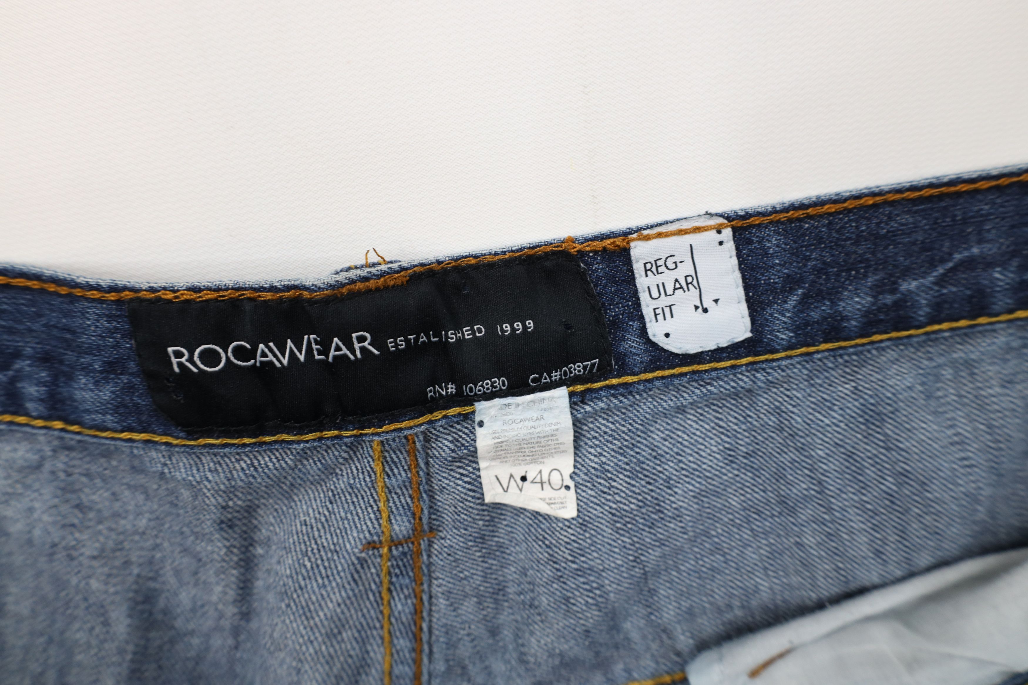 Rocawear Vintage 90s Y2K Rocawear Baggy Fit Wide Leg Denim Jeans Blue Size US 40 / EU 56 - 9 Thumbnail