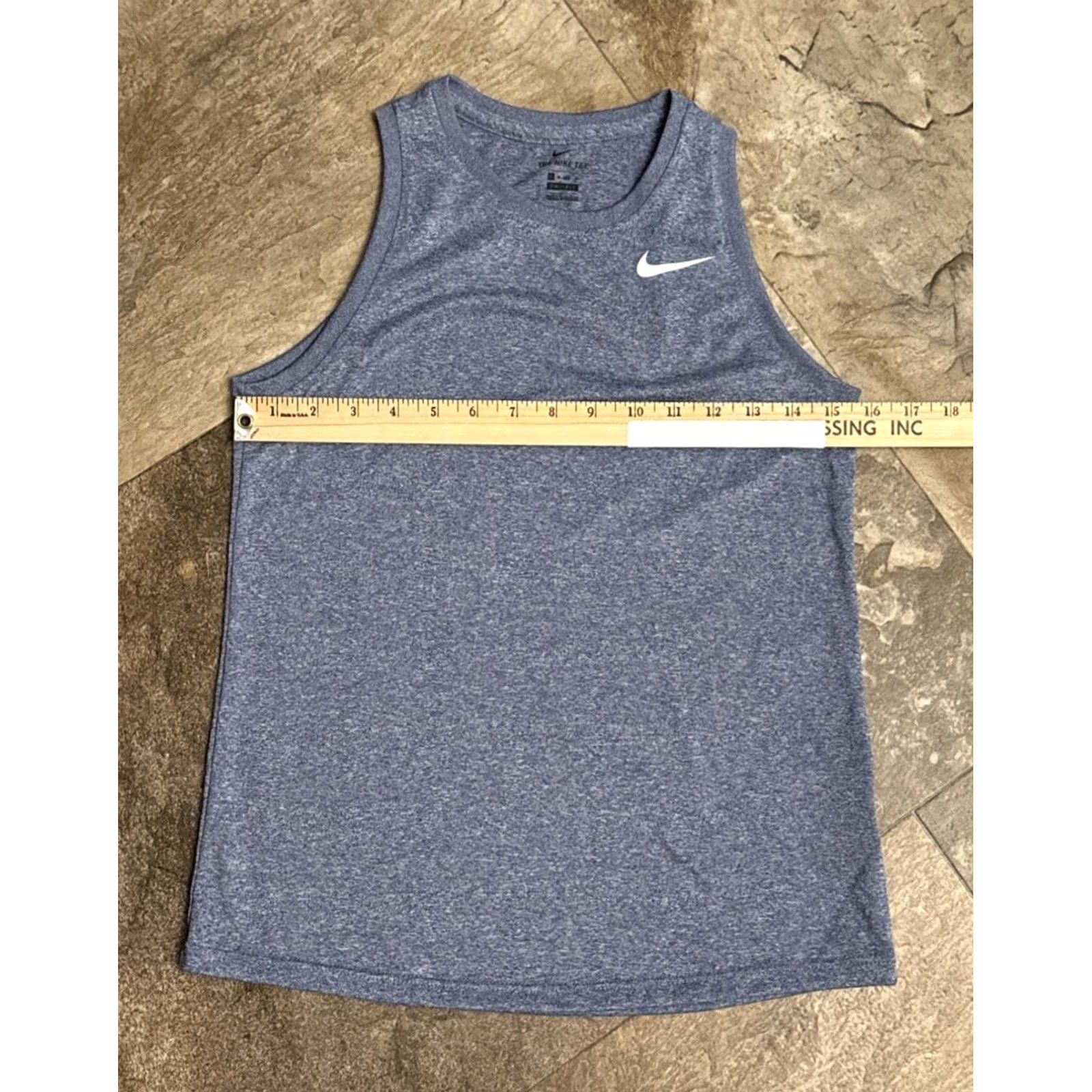 Nike Nike Dri-Fit Tank XS Women's Sleeveless Logo Blue Activewear Shirt Shirt/Top Size XS / US 0-2 / IT 36-38 - 3 Thumbnail
