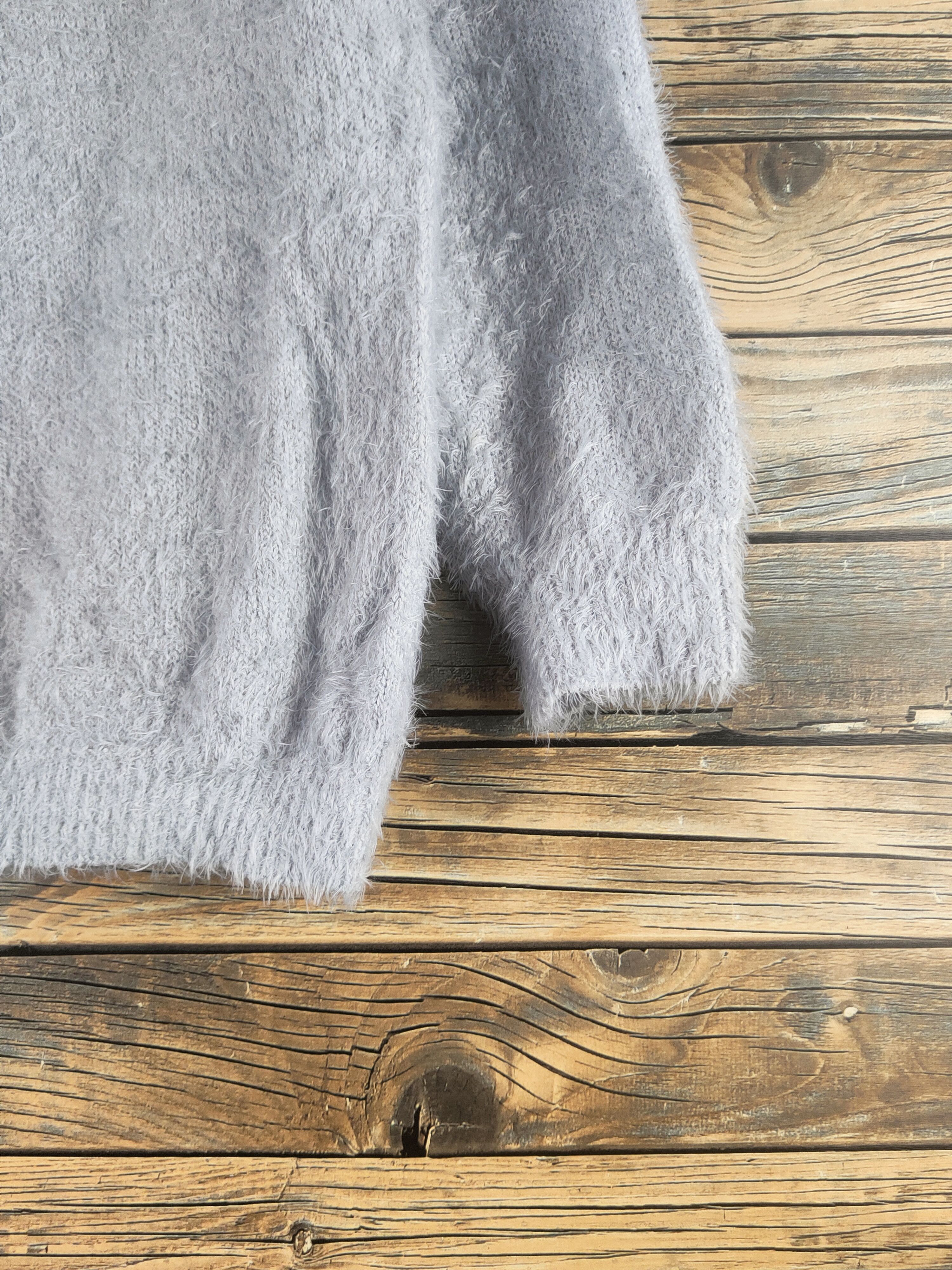 Japanese Brand DL Holiday Holic Light Blue Fur Mohair Knitwear #46-505 Size S / US 4 / IT 40 - 6 Thumbnail