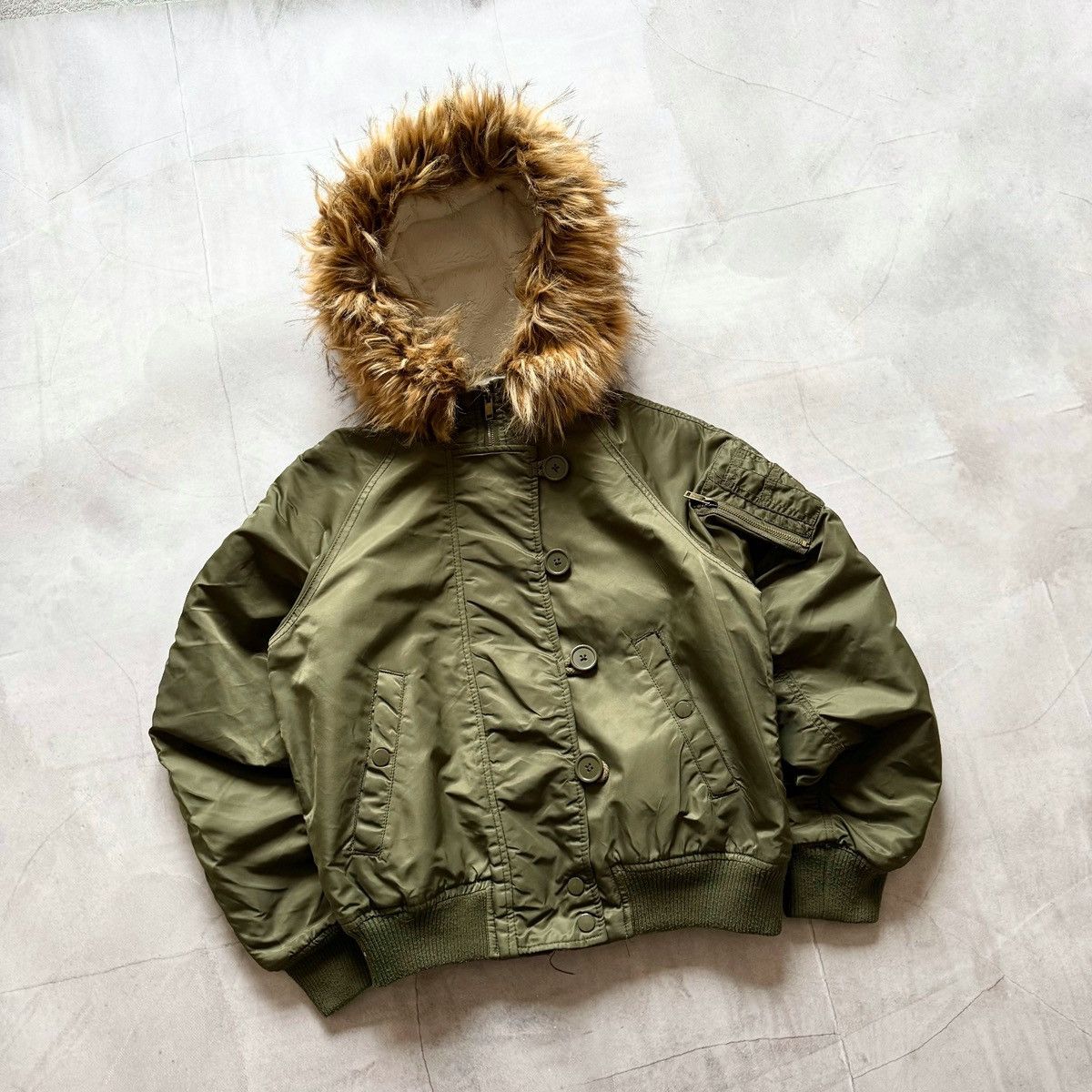 If Six Was Nine Military Bomber Jacket Fur LGB If Six Was Nine Vibe Y2K Size M / US 6-8 / IT 42-44 - 1 Thumbnail