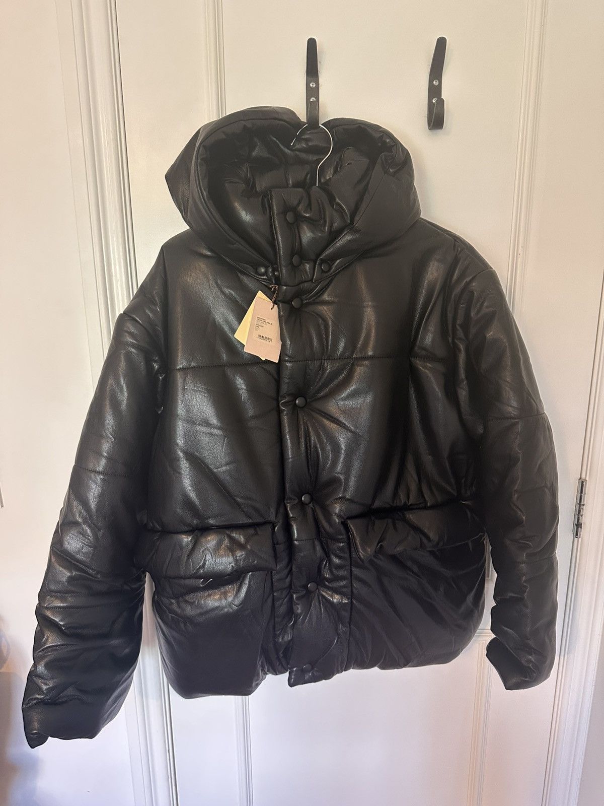 Nanushka HIDE MENS Okobor™ Alt-Leather Hooded Puffer Size US XL / EU 56 / 4 - 6 Thumbnail