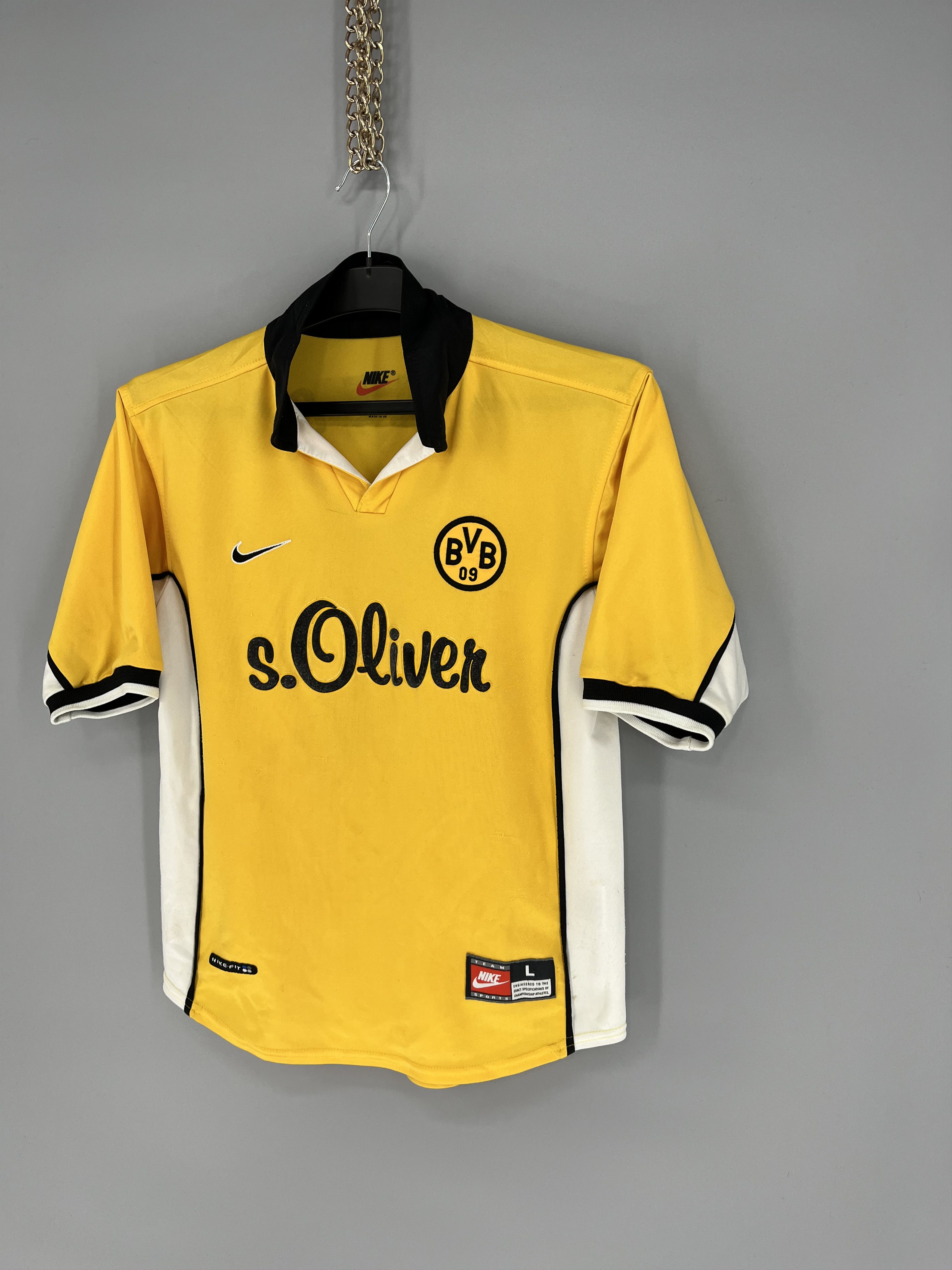 Nike BORUSSIA DORTMUND 1998/99 HOME FOOTBALL SHIRT SOCCER JERSEY Size US XS / EU 42 / 0 - 3 Thumbnail