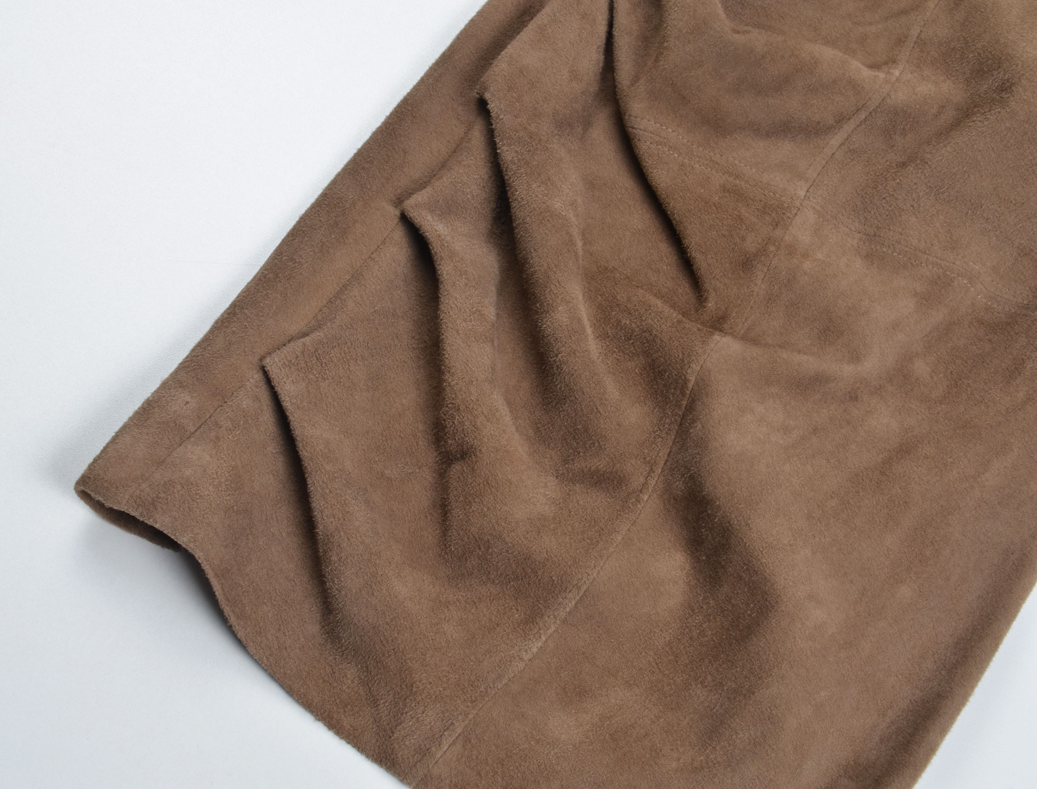 Brunello Cucinelli Brunello Cucinelli Brown Suede Pencil High Waist Skirt Size 27" / US 4 / IT 40 - 7 Thumbnail