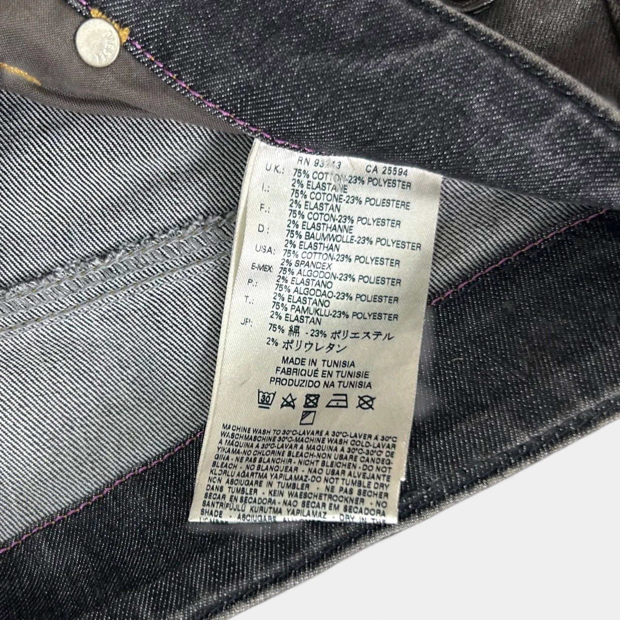 Diesel Diesel 2000's Metallic Gray Skinny Waxed Denim Pants Size US 30 / EU 46 - 8 Thumbnail