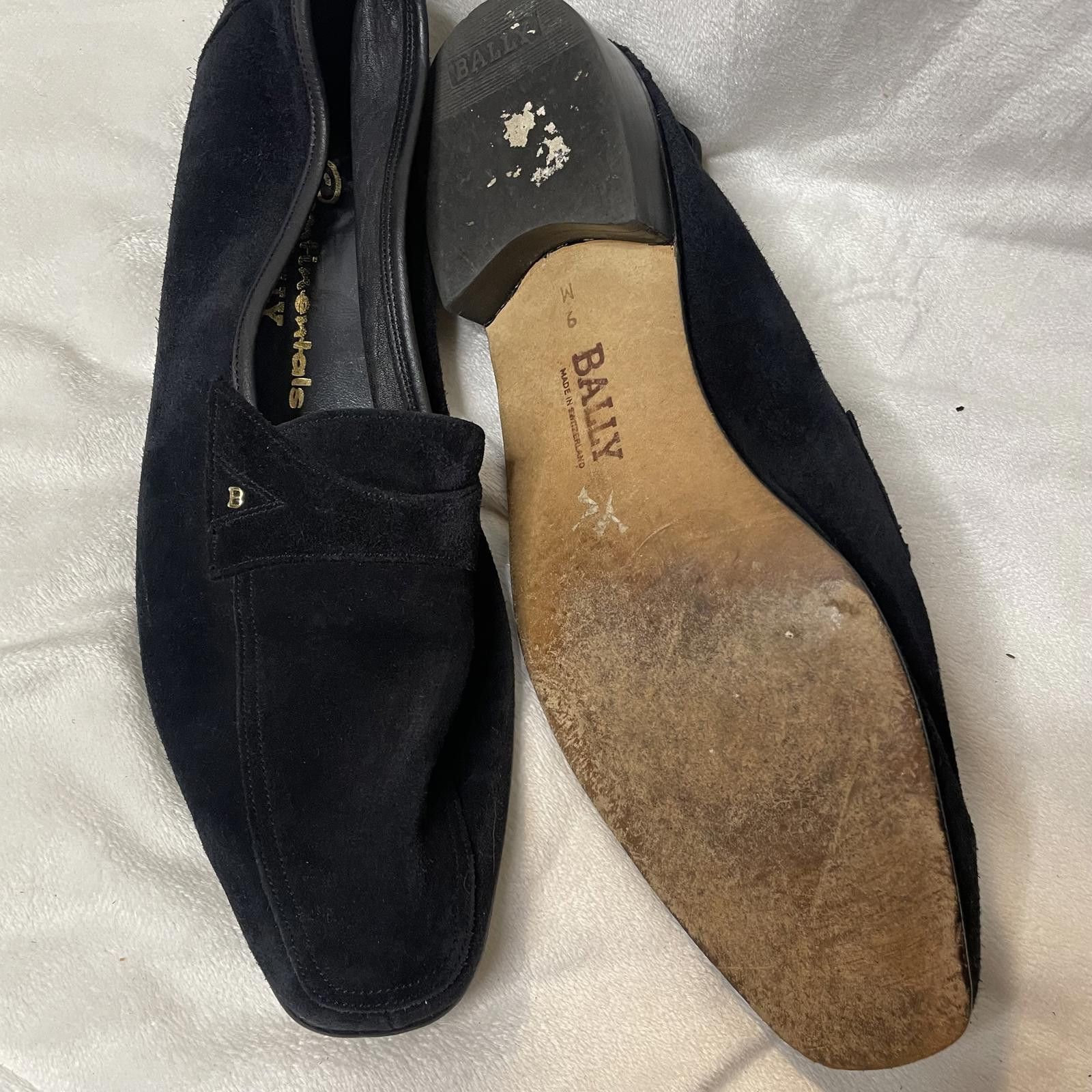 Bally Vintage Bally Black Suede Loafers Men's –Made in Switzerland Size US 9 / EU 42 - 5 Thumbnail