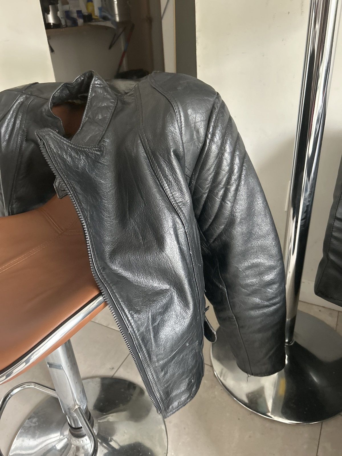 Vintage 90s Intl. Leather Source USA Map‑Lined Black Moto Jacket M Size US M / EU 48-50 / 2 - 1 Thumbnail