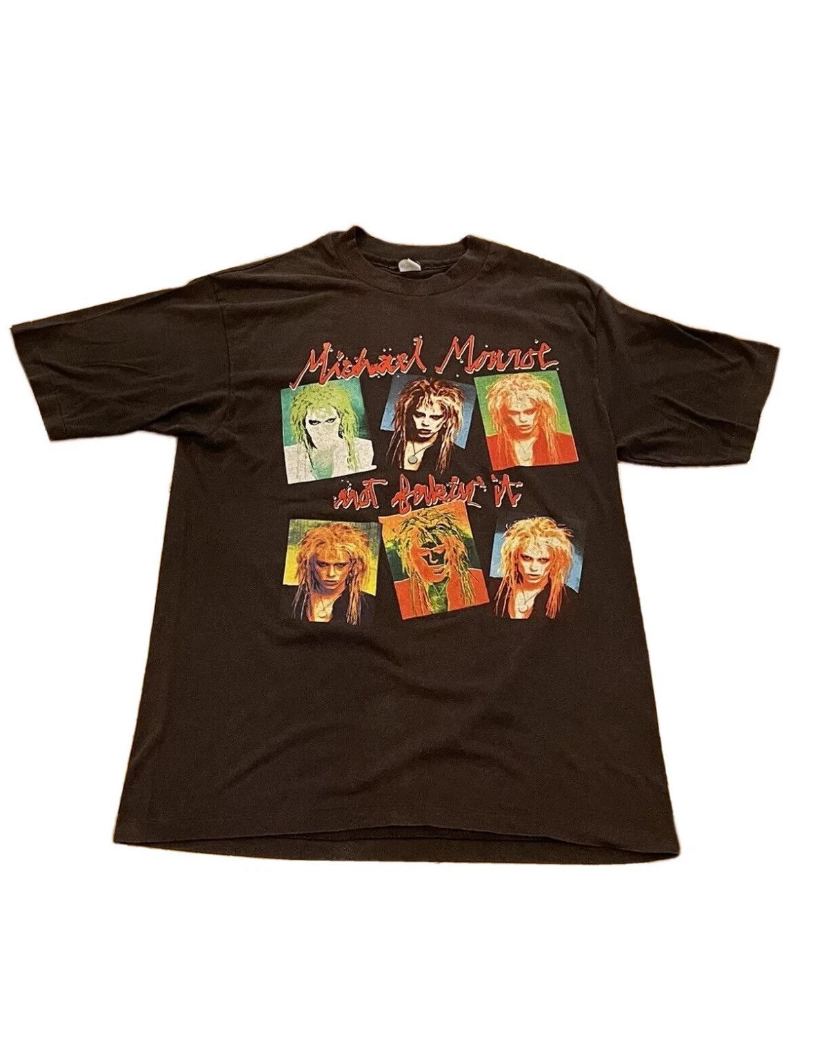 Vintage 1989 Michael Monroe Not Fakin’ It Album Tshirt XL