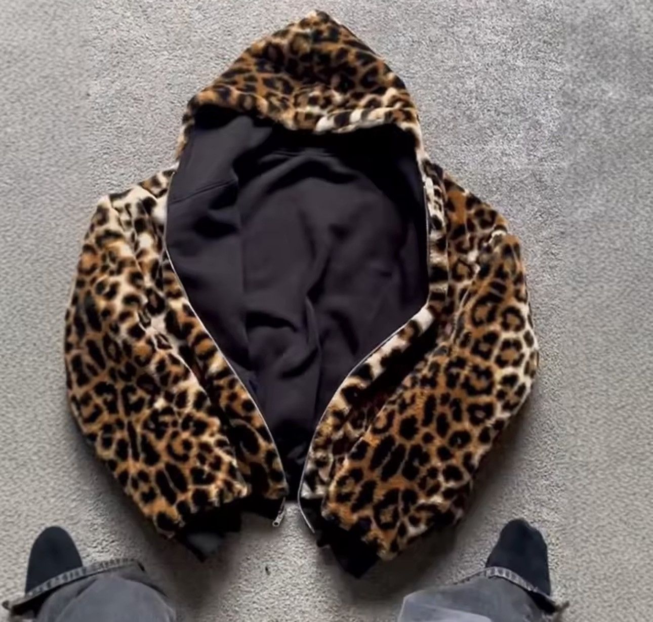 Other Leopard Retro Y2k Hooded Zipper Double Sided Sweatshirt Size US M / EU 48-50 / 2 - 2 Thumbnail