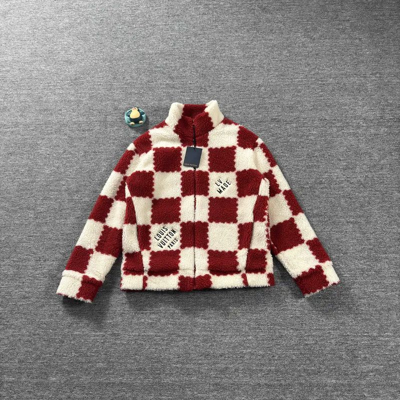 Louis Vuitton Louis Vuitton Red Wool Men's Jacket 0089 Size US XL / EU 56 / 4 - 1 Thumbnail