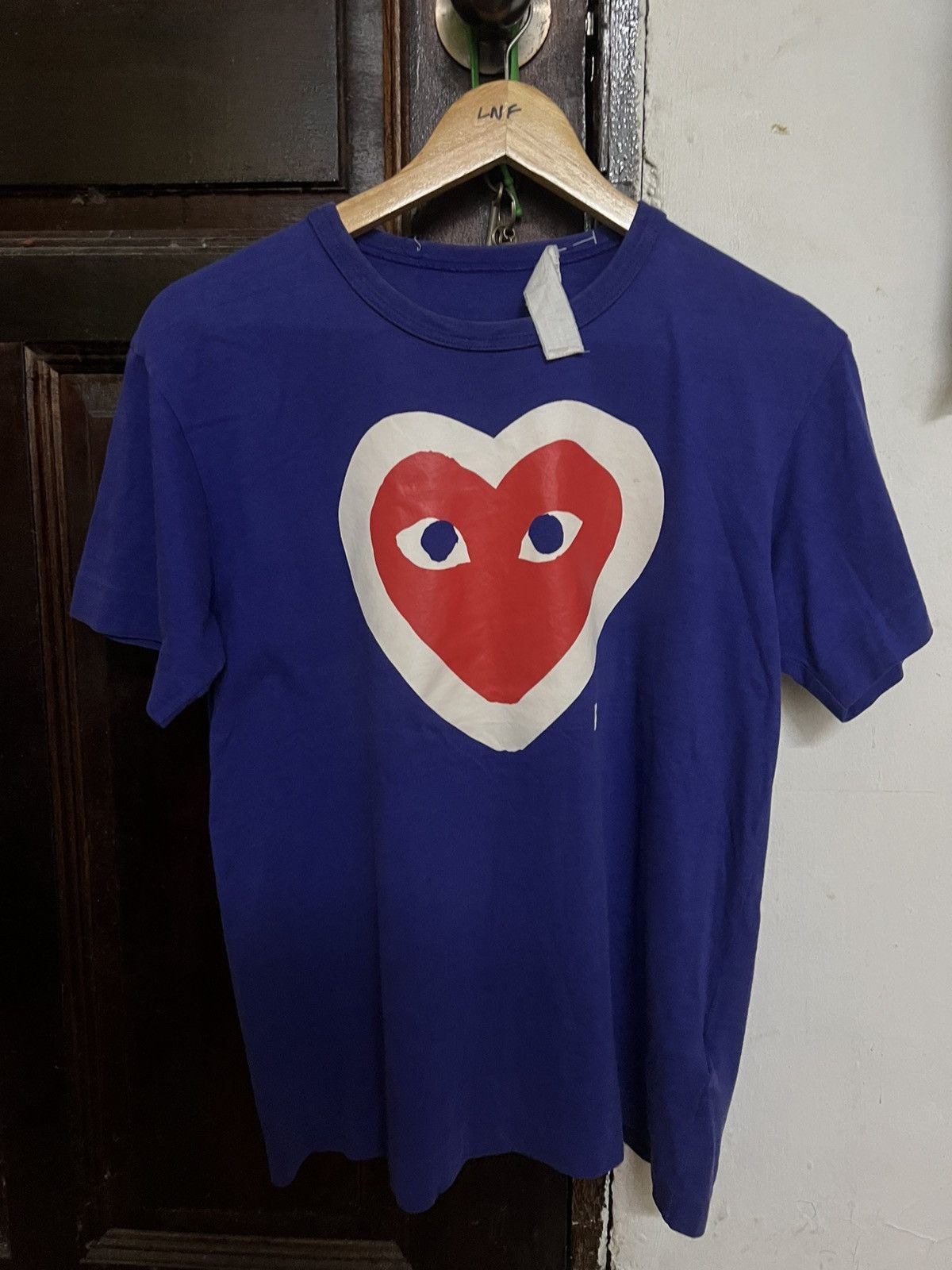 Comme des Garcons VTG Comme des Garçons PLAY Big Heart Purple SINGLE STITCH Size US S / EU 44-46 / 1 - 3 Thumbnail