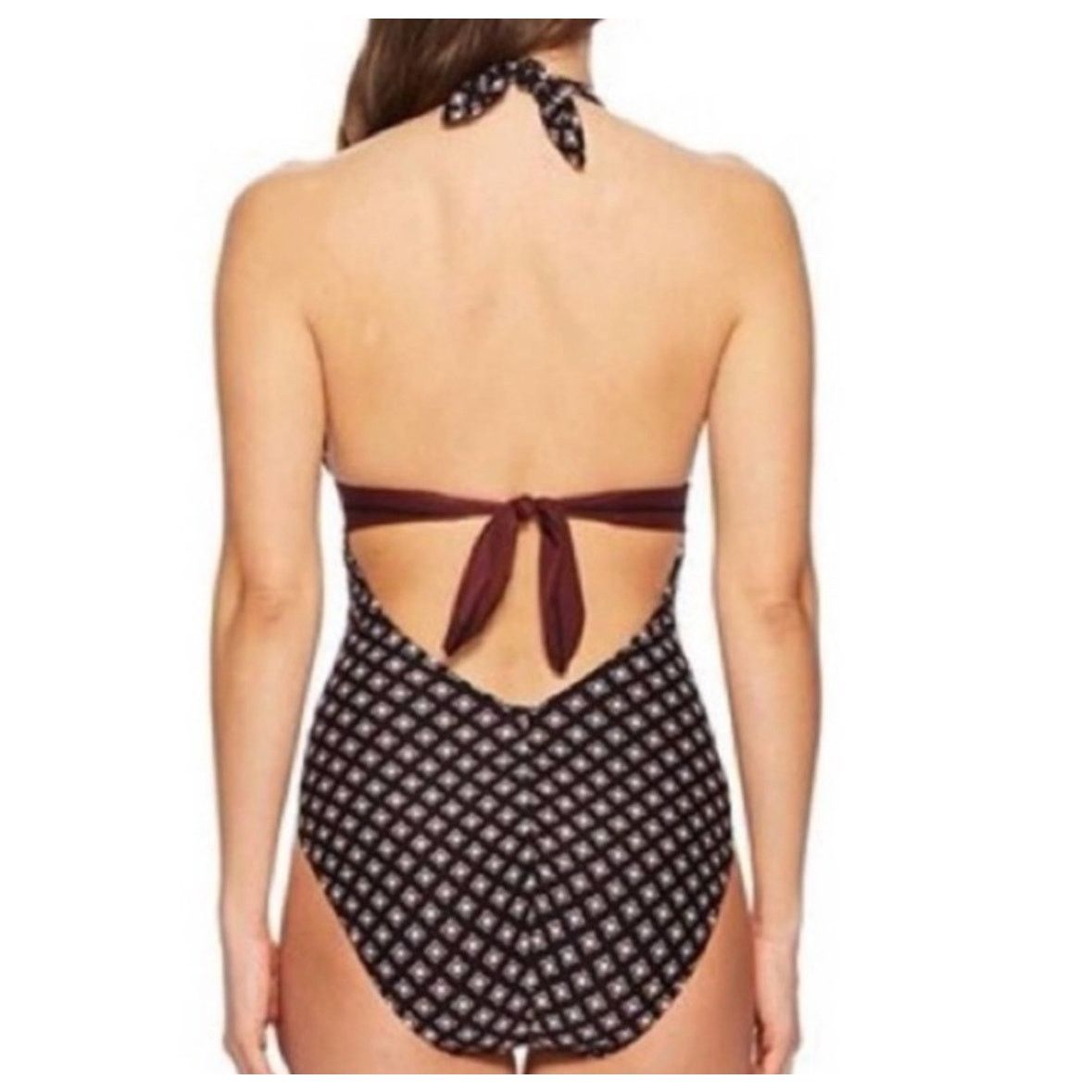 Kate Spade Kate Spade Women's One Piece Halter Top Swimsuit XL Blue Size ONE SIZE - 3 Thumbnail