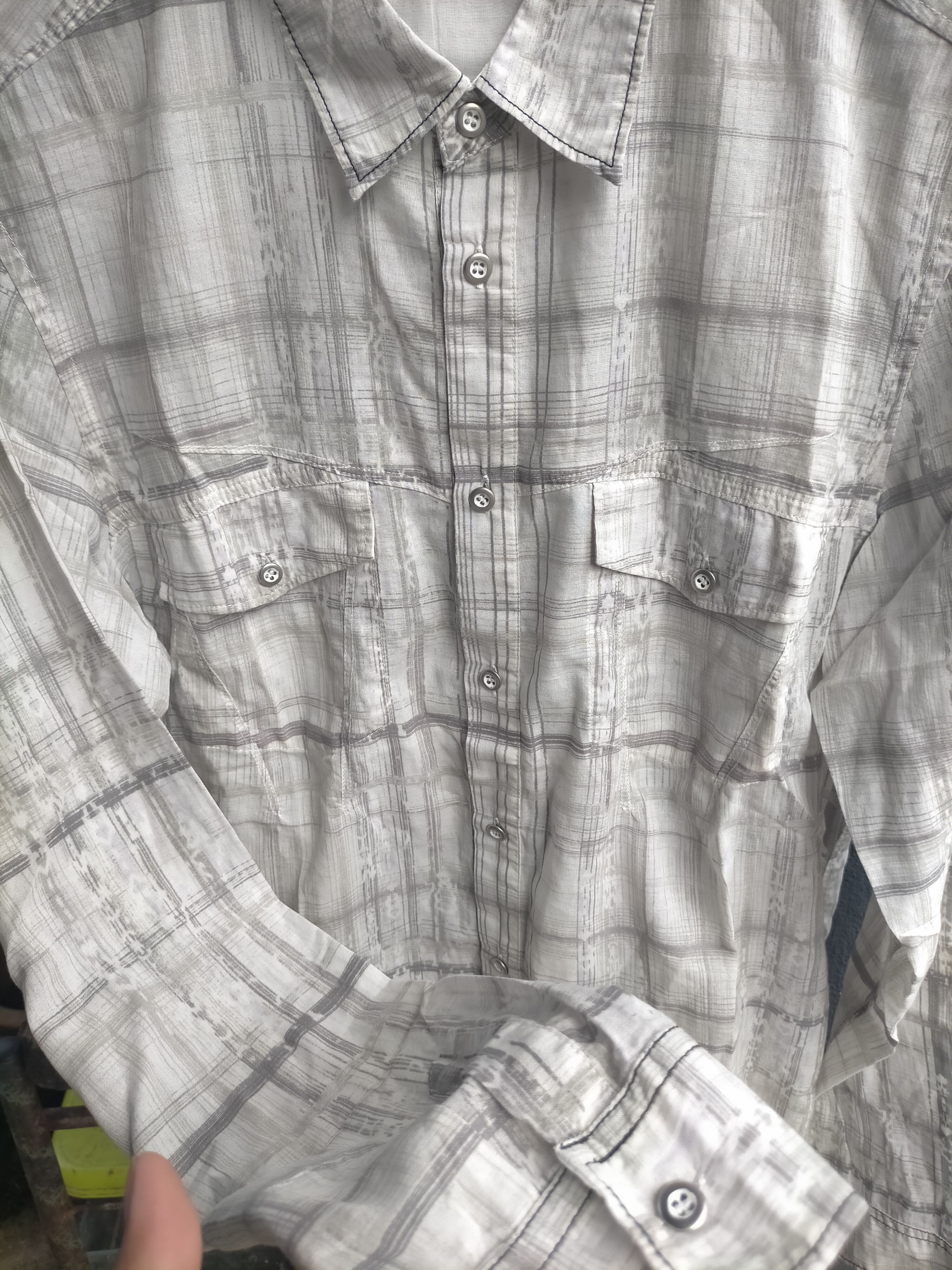 Marithe + Francois Girbaud Vintage Marithe Francois Girbaud Mudwash Shirt Size US L / EU 52-54 / 3 - 2 Thumbnail