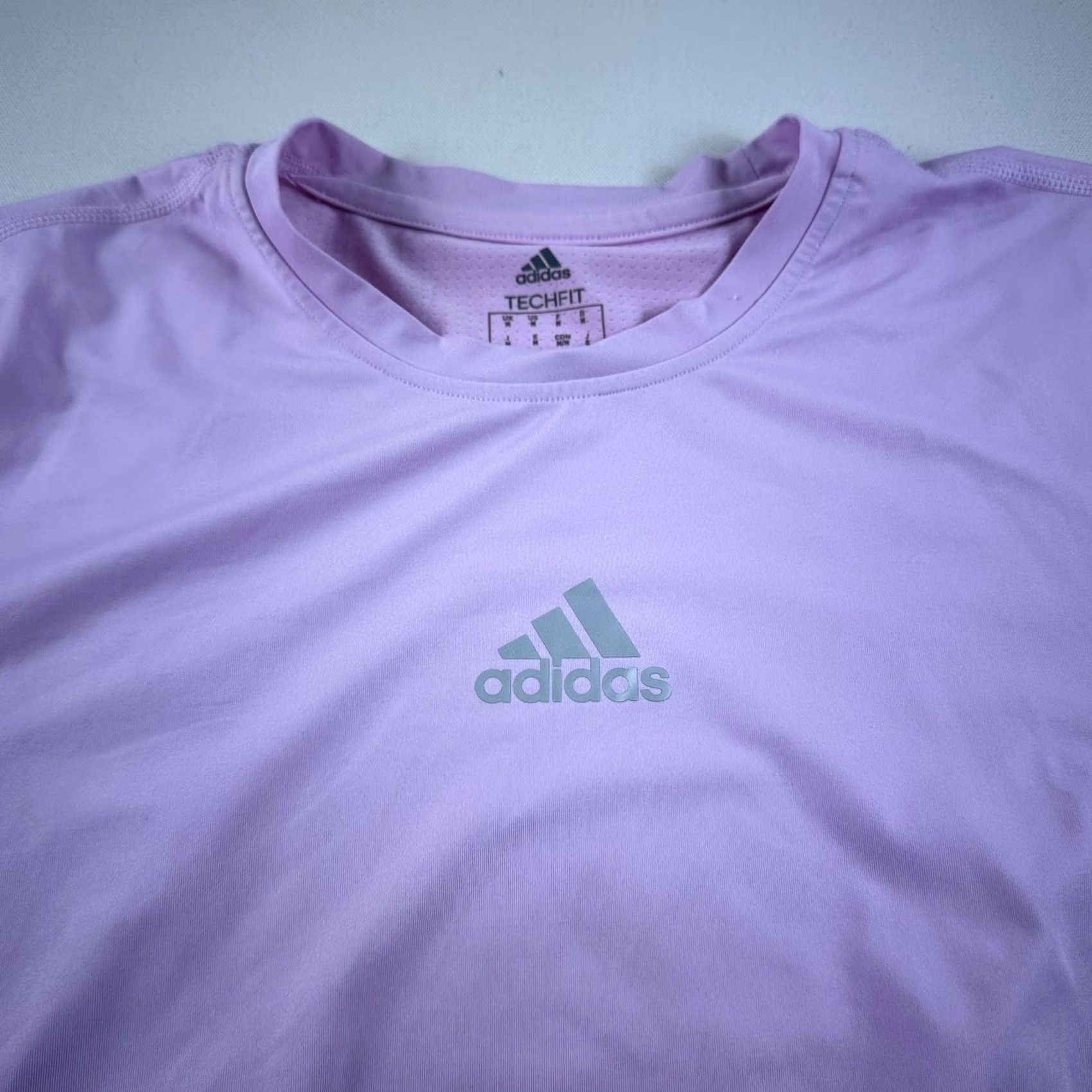 Adidas adidas Soccer Top LS Mens Medium Pink Active TechFit Stretch Training TF Futbol TF Compression Soccer Size US M / EU 48-50 / 2 - 3 Thumbnail