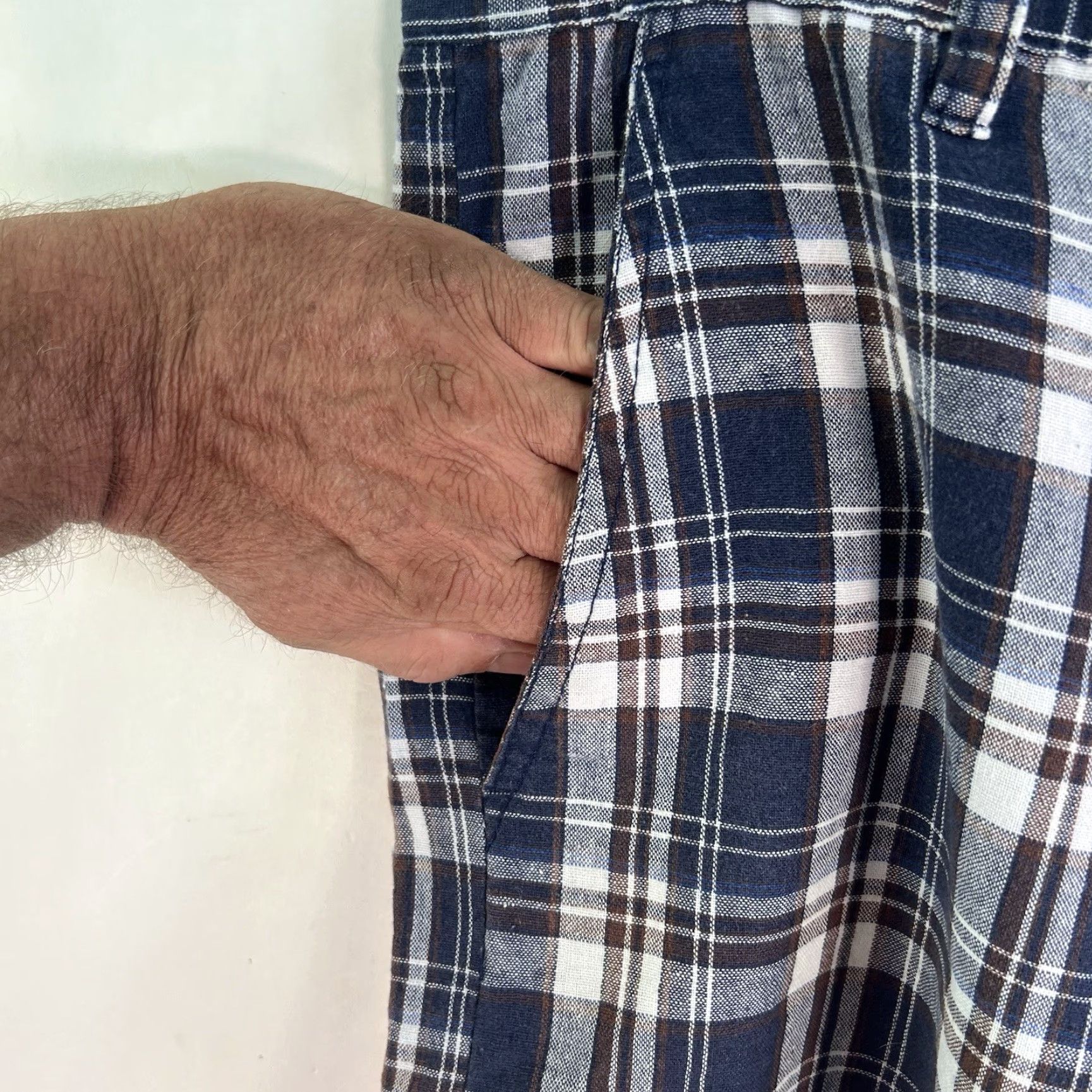 Vintage VINTAGE Vertigo Men's Board Shorts 34 Blue Plaid Skate Hip-Hop Bermuda Summer Casual Size US 34 / EU 50 - 4 Thumbnail