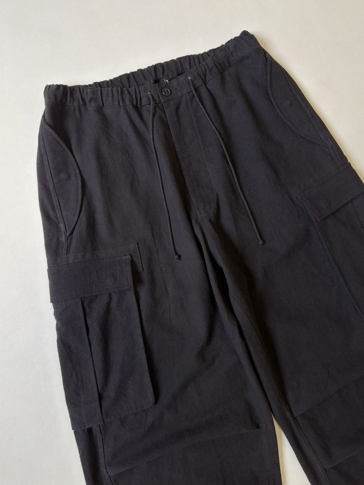 Story Mfg. Black Wide Leg ‘Paco’ Cargo Pants Size US 36 / EU 52 - 6 Thumbnail