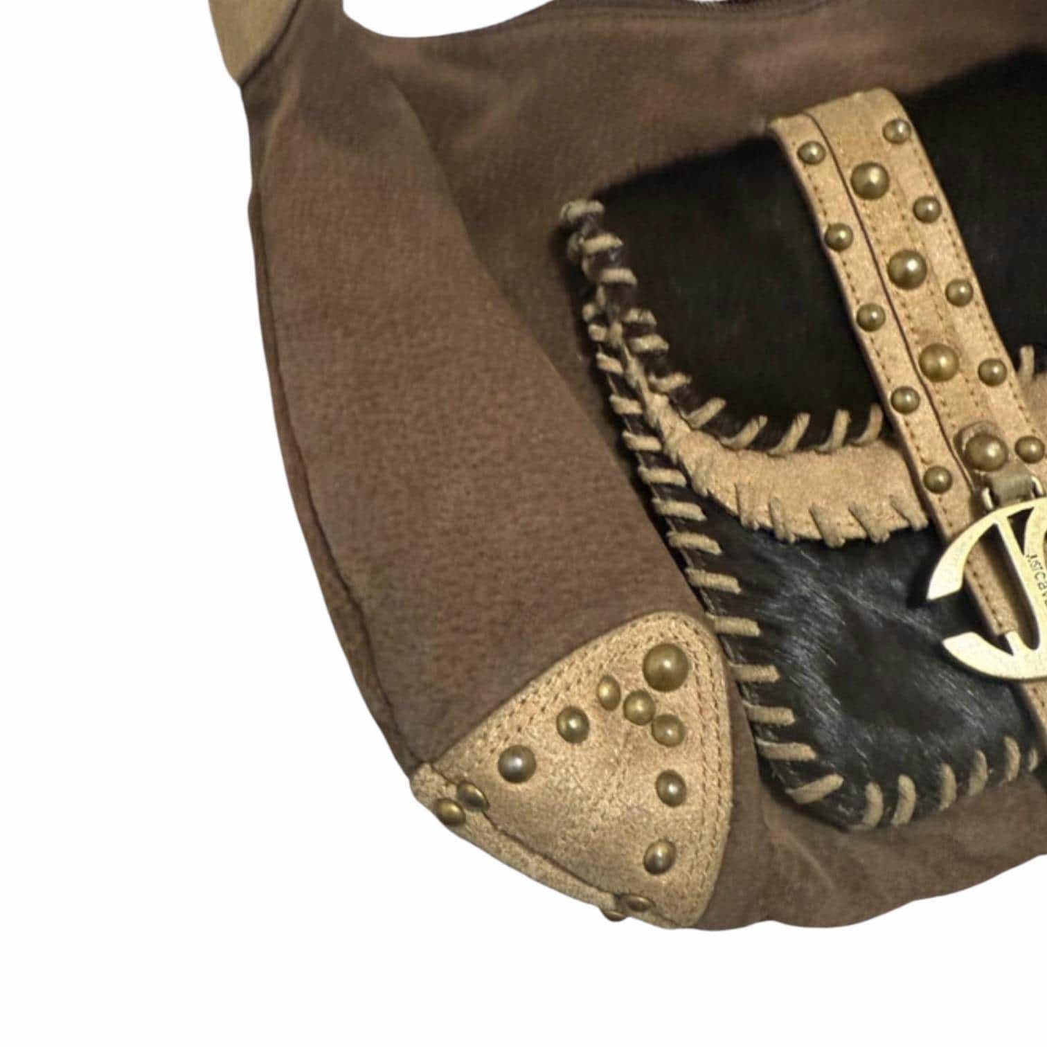 Roberto Cavalli The Cavalli Suede Large Shoulder Bag Size ONE SIZE - 2 Thumbnail