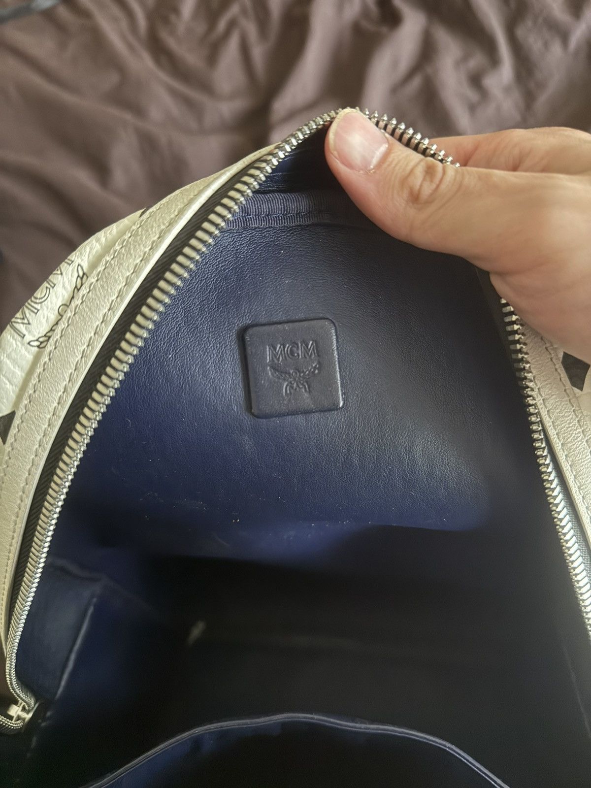 MCM MCM Visetos Medium Studded Backpack Size ONE SIZE - 11 Thumbnail