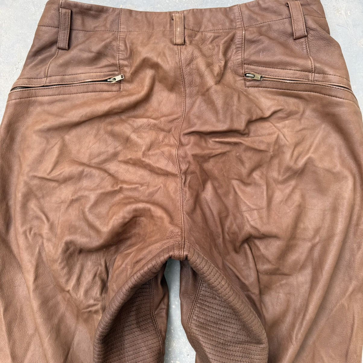 Issey Miyake Vintage Archive 80s Issey Miyake Men Deerskin Leather Pants Size US 32 / EU 48 - 6 Thumbnail