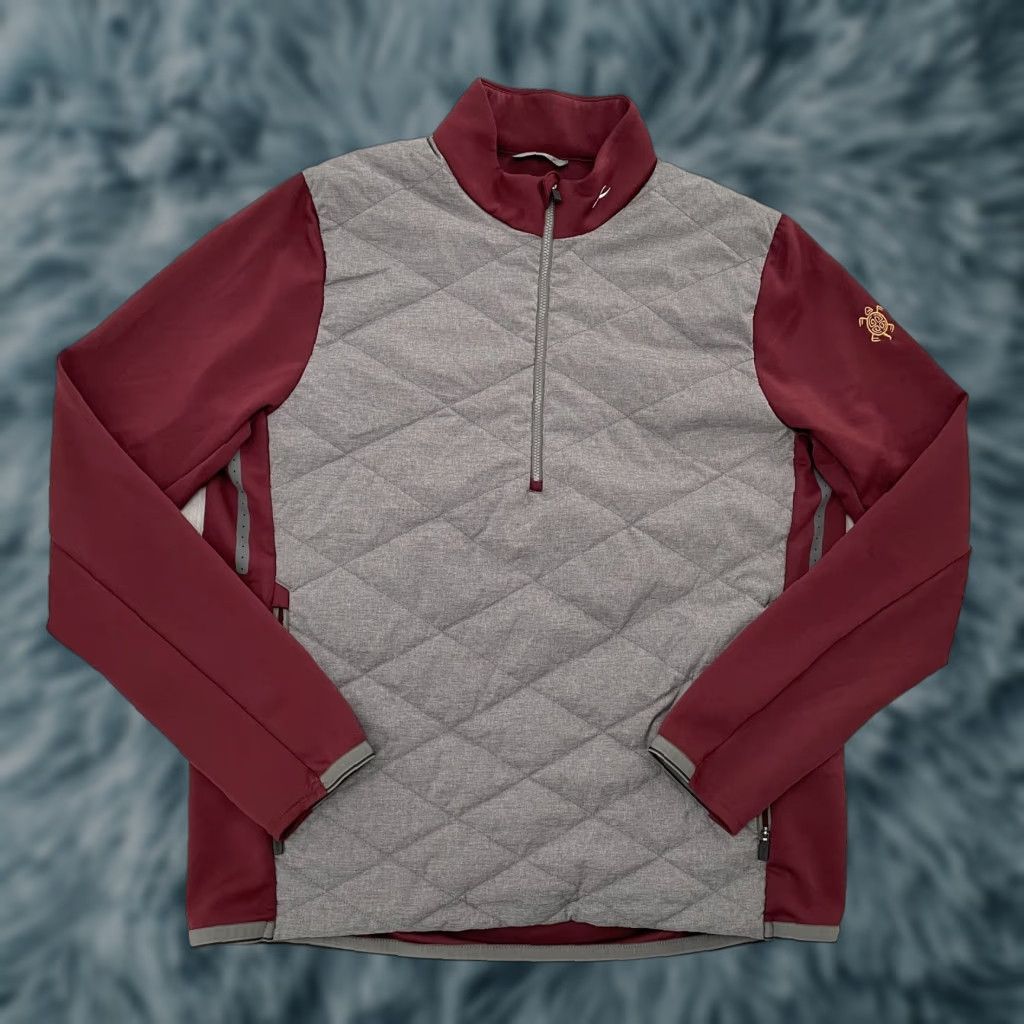 KJUS Kjus Jacket Adult Large Gray Red Release Half Zip Quilted Jersey Shell Mens L Size US L / EU 52-54 / 3 - 1 Thumbnail