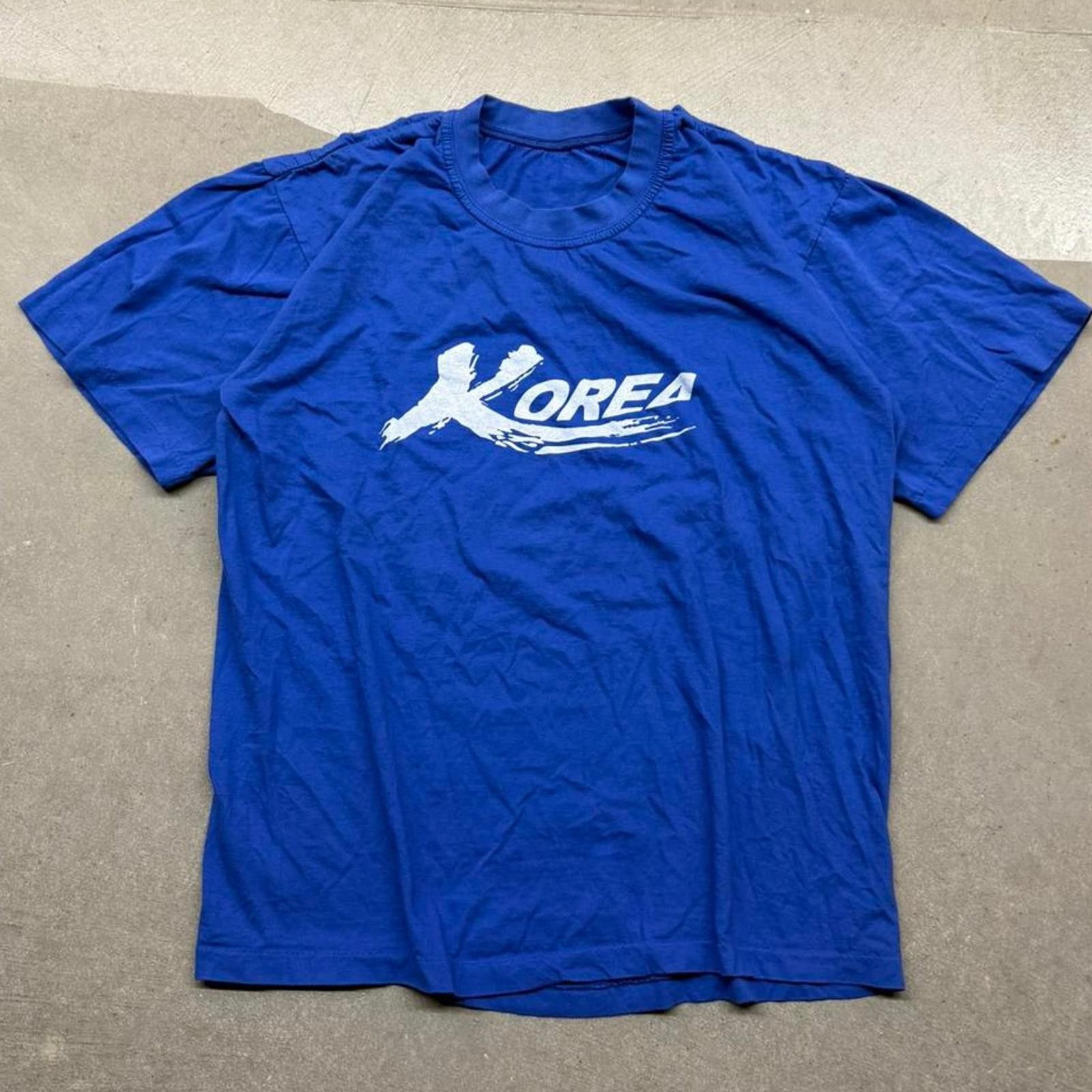 Other Vintage 80s/90s "Korea" Single Stitch Tshirt Large Blue Size L / US 10 / IT 46 - 1 Thumbnail