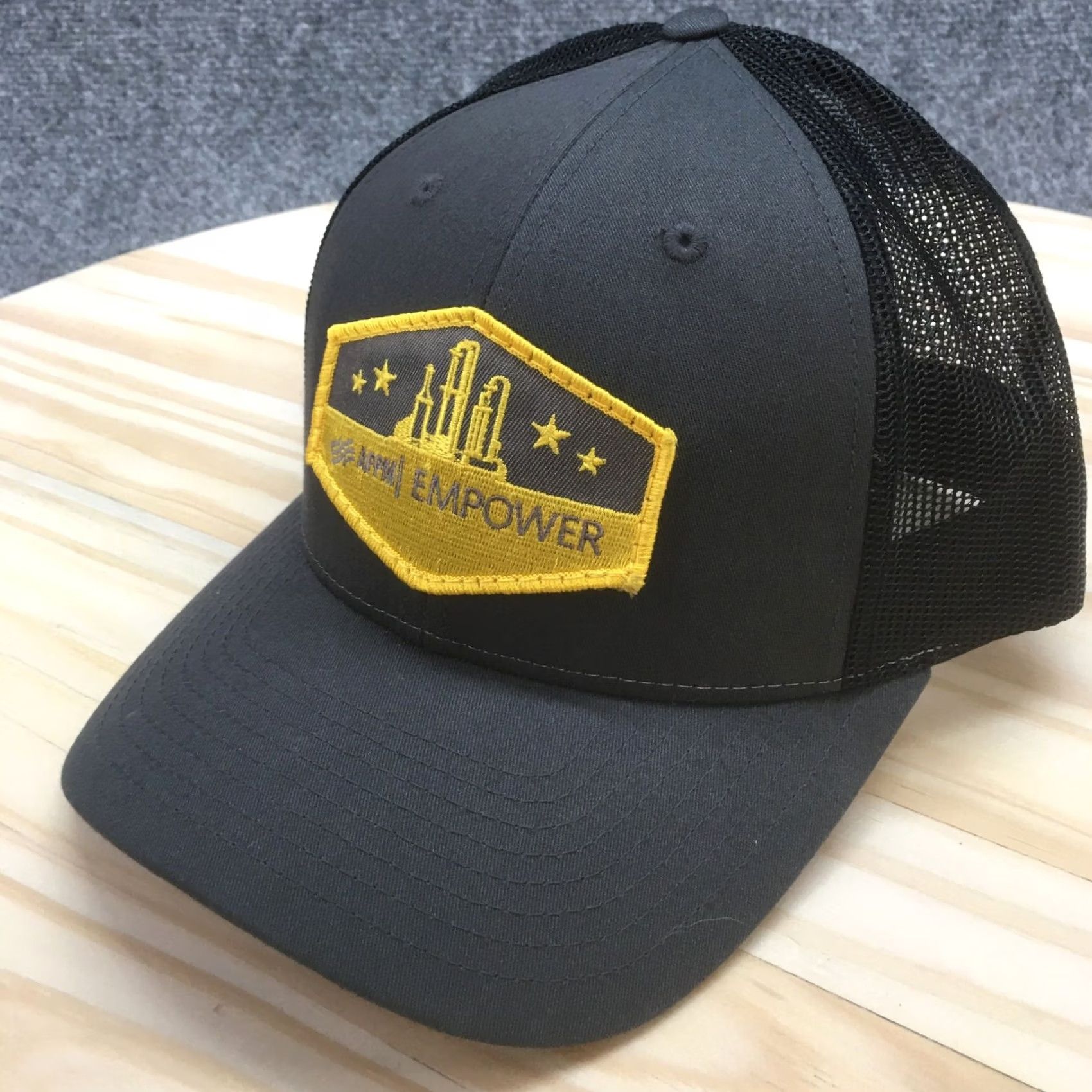 Vintage Richardson APPM Empower Trucker Hat Mens Gray M-L Curved Brim Embroidered Logo Size ONE SIZE - 2 Thumbnail