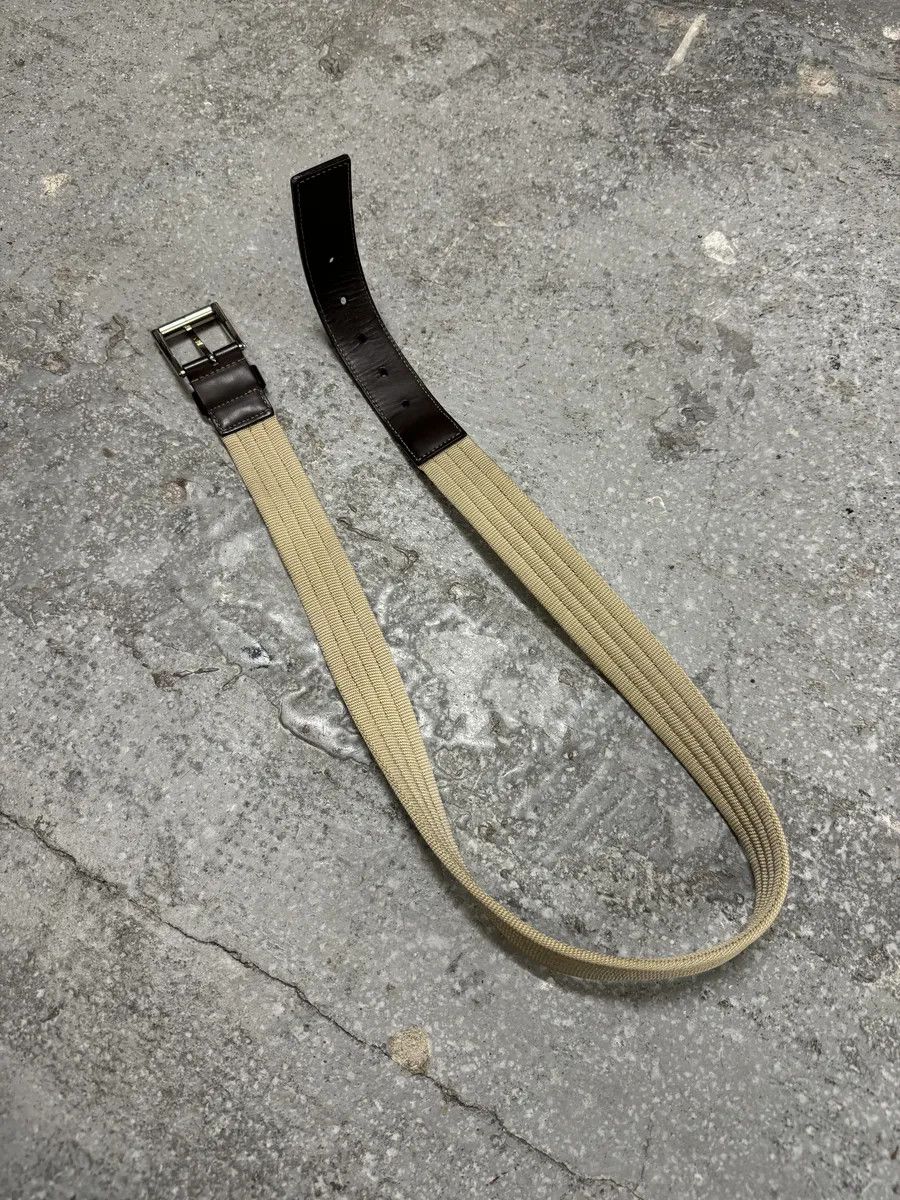 Prada × Vintage AW1999 Prada Beige Minimalist Leather Belt Size ONE SIZE - 7 Thumbnail