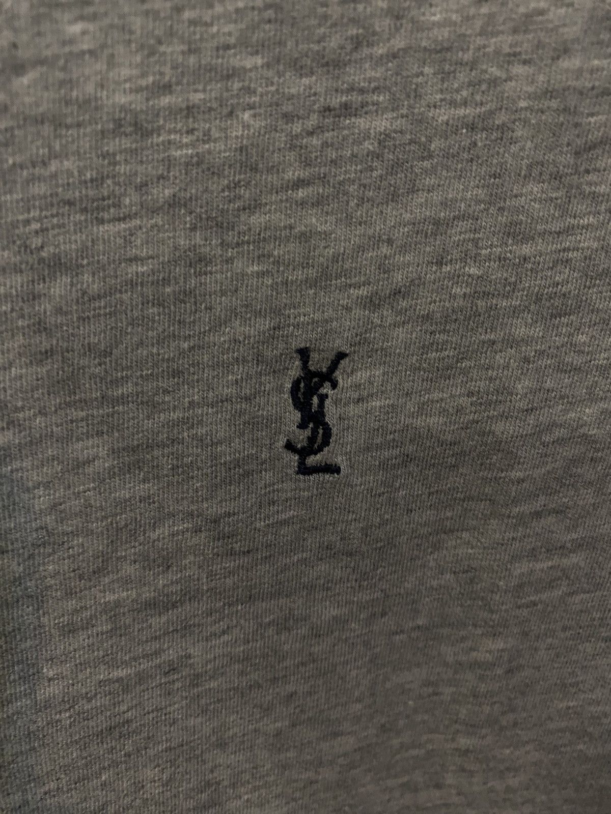 Yves Saint Laurent Grey YSL T-Shirt Double Layer Size US M / EU 48-50 / 2 - 2 Thumbnail