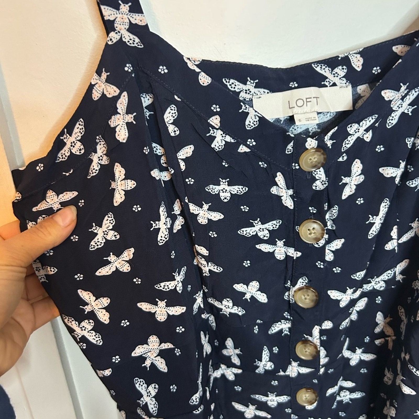 Loft Loft Bee Strappy Jumpsuit Size 28" / US 6 / IT 42 - 8 Thumbnail