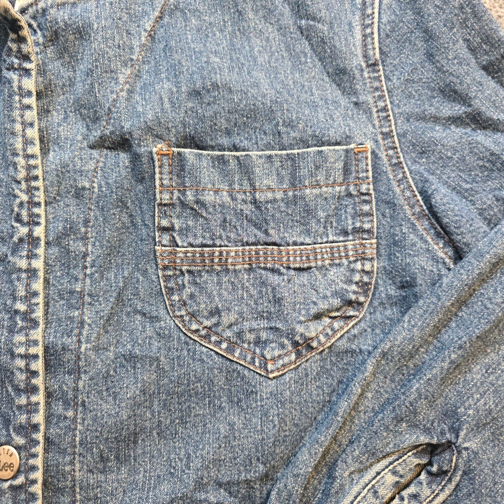 Lee VINTAGE Lee Jacket Womens Small Blue Denim Chore Coat Pockets Utility 90s Shirt Size S / US 4 / IT 40 - 5 Thumbnail