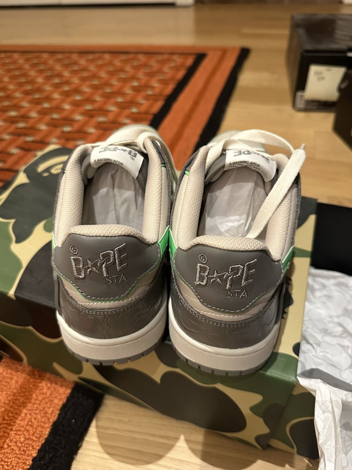 Bape A Bathing Ape Bape Sta Grey Green Size US 11 / EU 44 - 6 Thumbnail