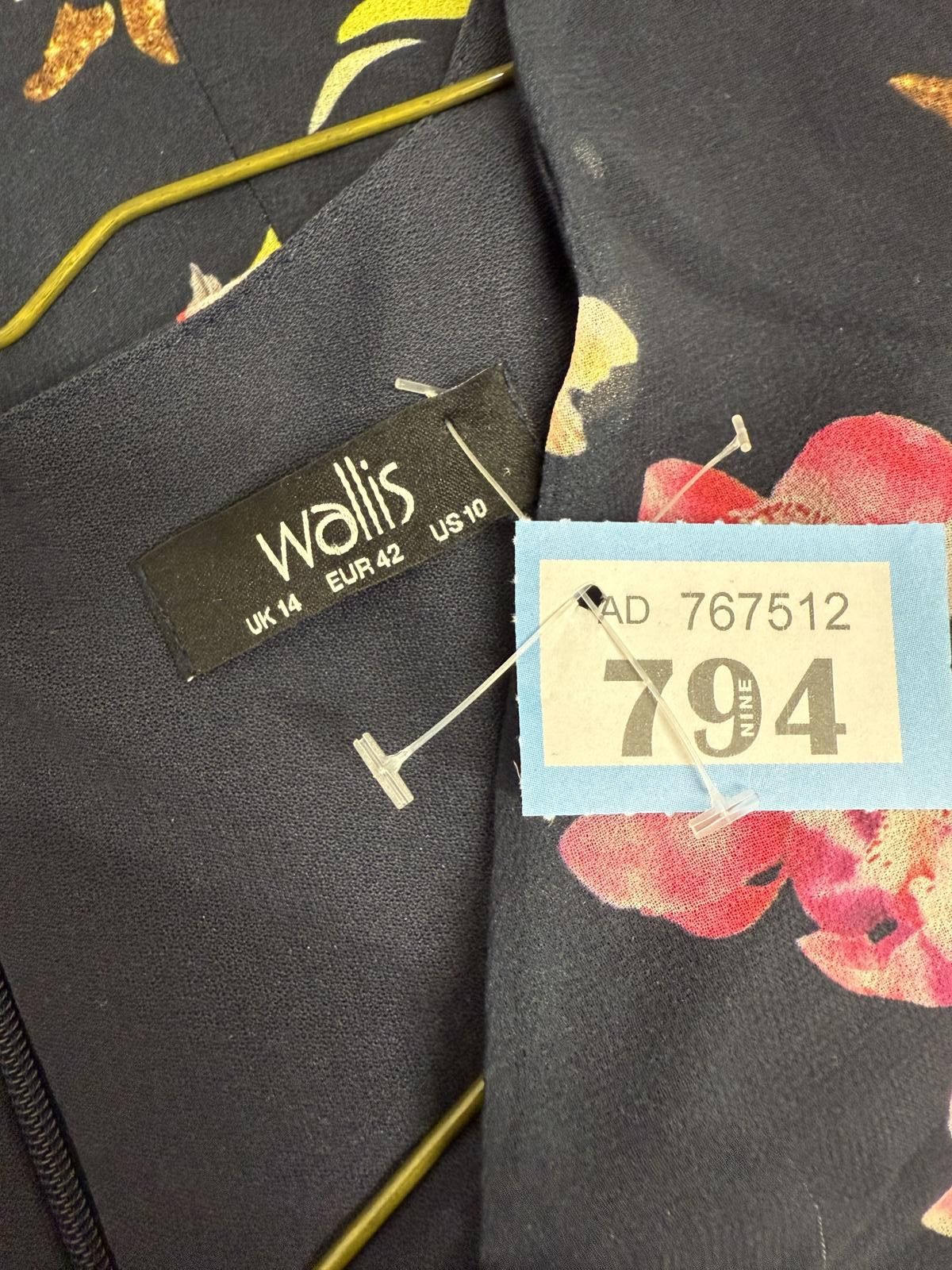 Walls Wallis Floral Print Ruffle Detail Dress Size L / US 10 / IT 46 - 4 Thumbnail