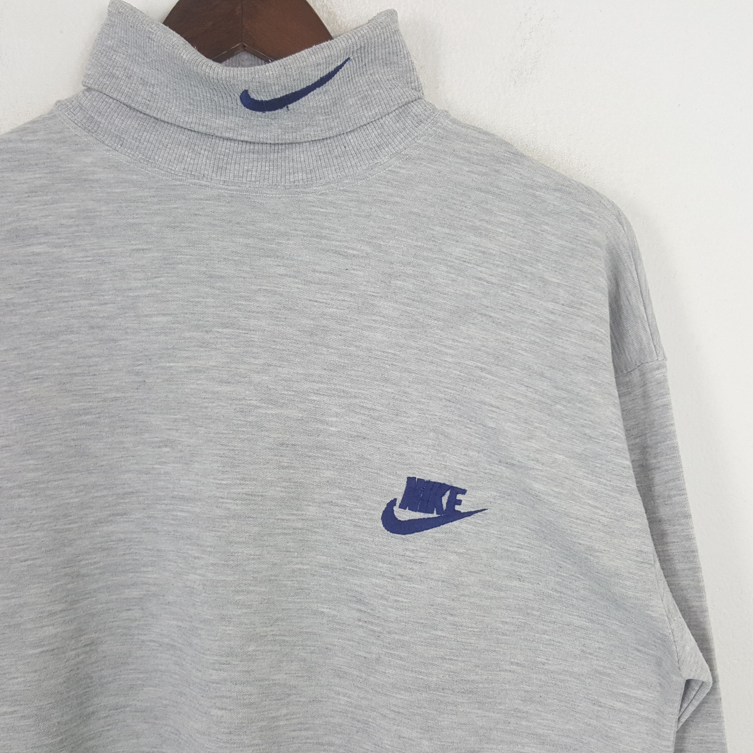 Nike × Vintage Vintage NIKE Turtle Neck Sweatshirt Size US M / EU 48-50 / 2 - 2 Thumbnail