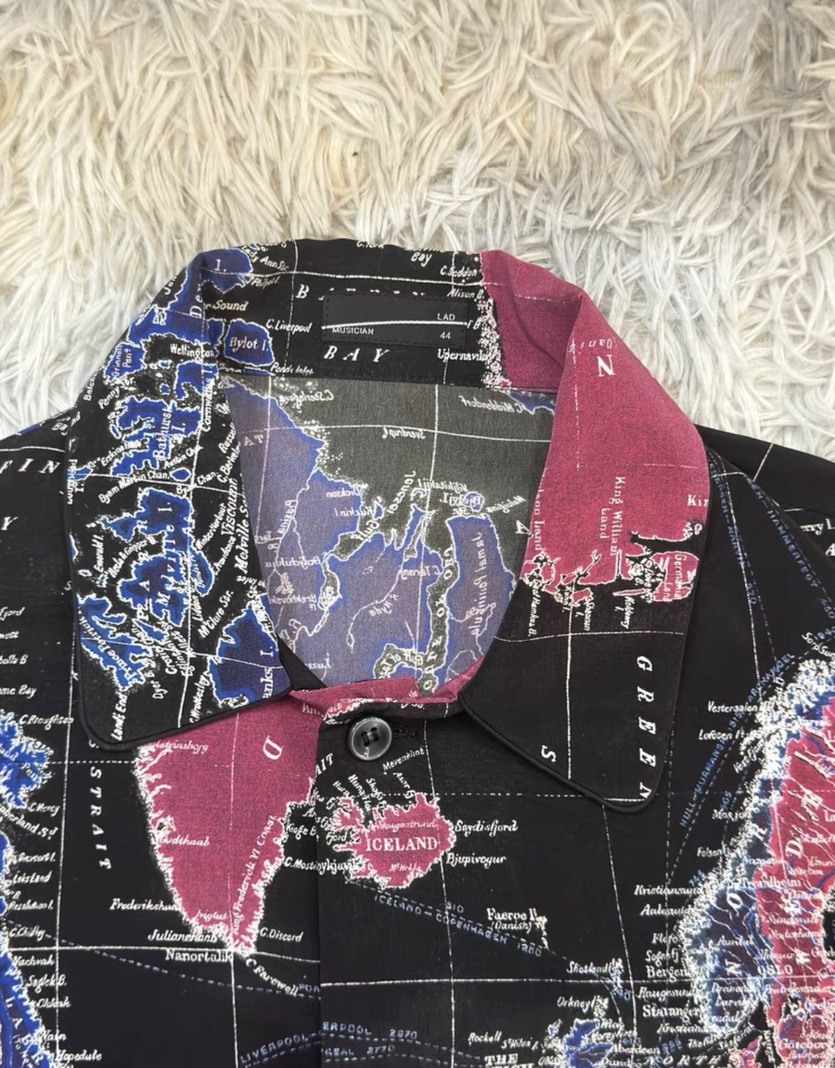 Lad Musician 【Lad Musician】Full-Print World Map Shirt Size US S / EU 44-46 / 1 - 2 Thumbnail