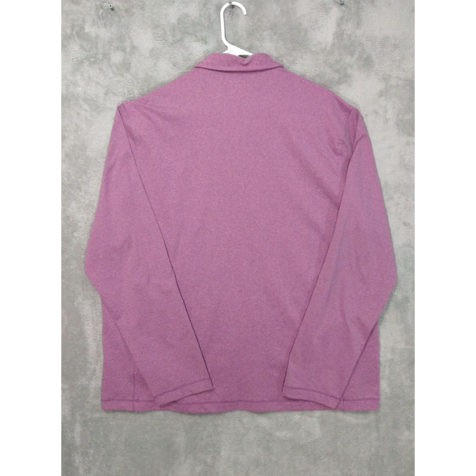 UNTUCKit UNTUCKit Polo Shirt Mens 2XL Purple Long Sleeve Casual Preppy Clavidor Knit Polyester Solid Size US XXL / EU 58 / 5 - 2 Thumbnail