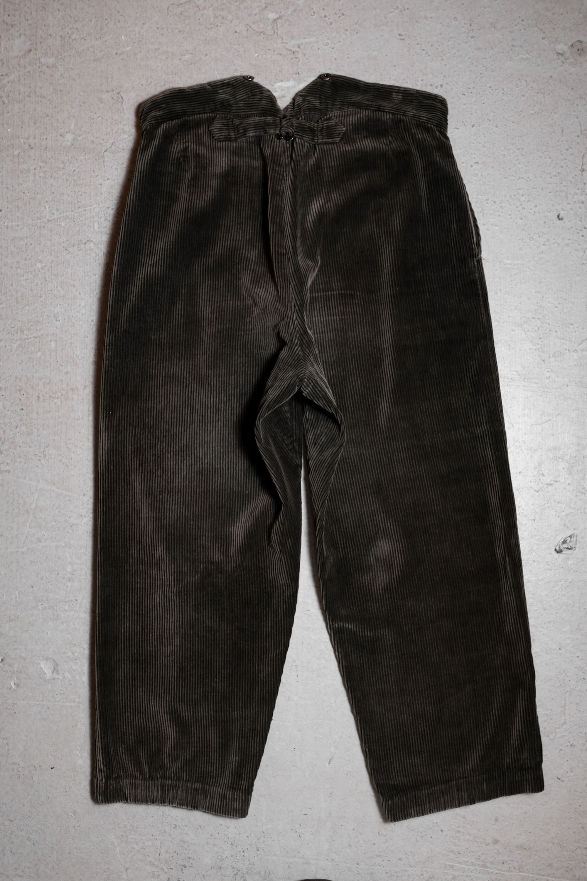 Vintage French 1940~50’s Vintage Corduroy Buckle Work Pants Size US 37 - 2 Thumbnail