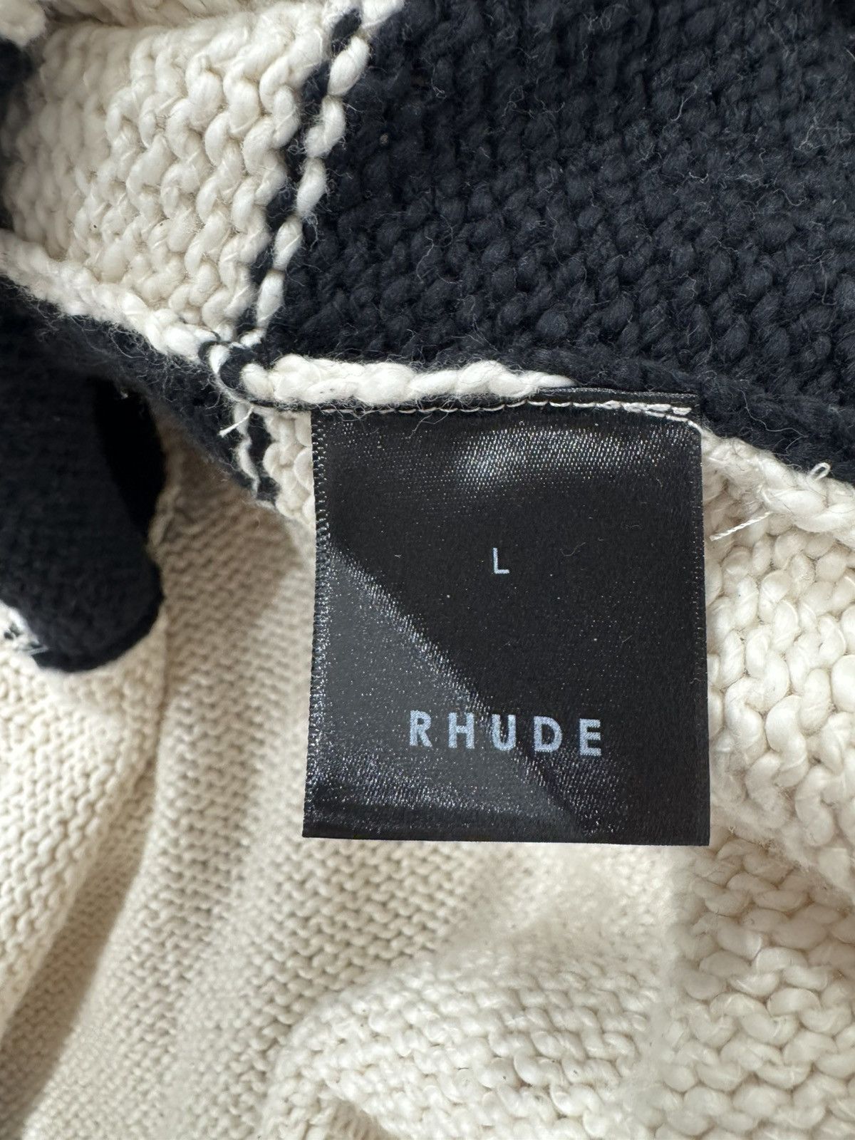 Rhude Rhude - Distressed Checked Cotton Sweater - Multi Size US L / EU 52-54 / 3 - 6 Thumbnail