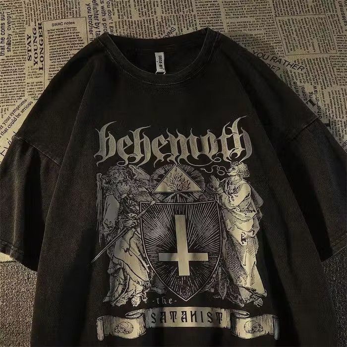 image of Hip Hop Vintage Y2K Shirt Behemoth Graphic Tee, Men's (Size Large)