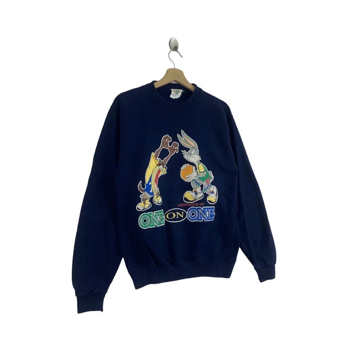 Warner Bros Vintage 1993 SPACE JAM LOONEY TUNES Basketball Sweatshirt Size S / US 4 / IT 40 - 3 Thumbnail