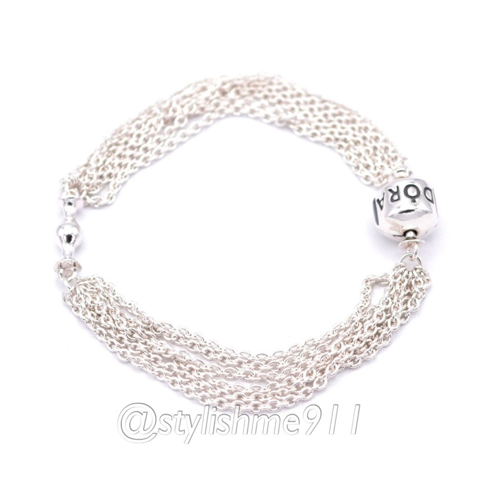 pandora PANDORA Multi-Strand Mesh One Station Clip Capture Bracelet Size ONE SIZE - 3 Thumbnail