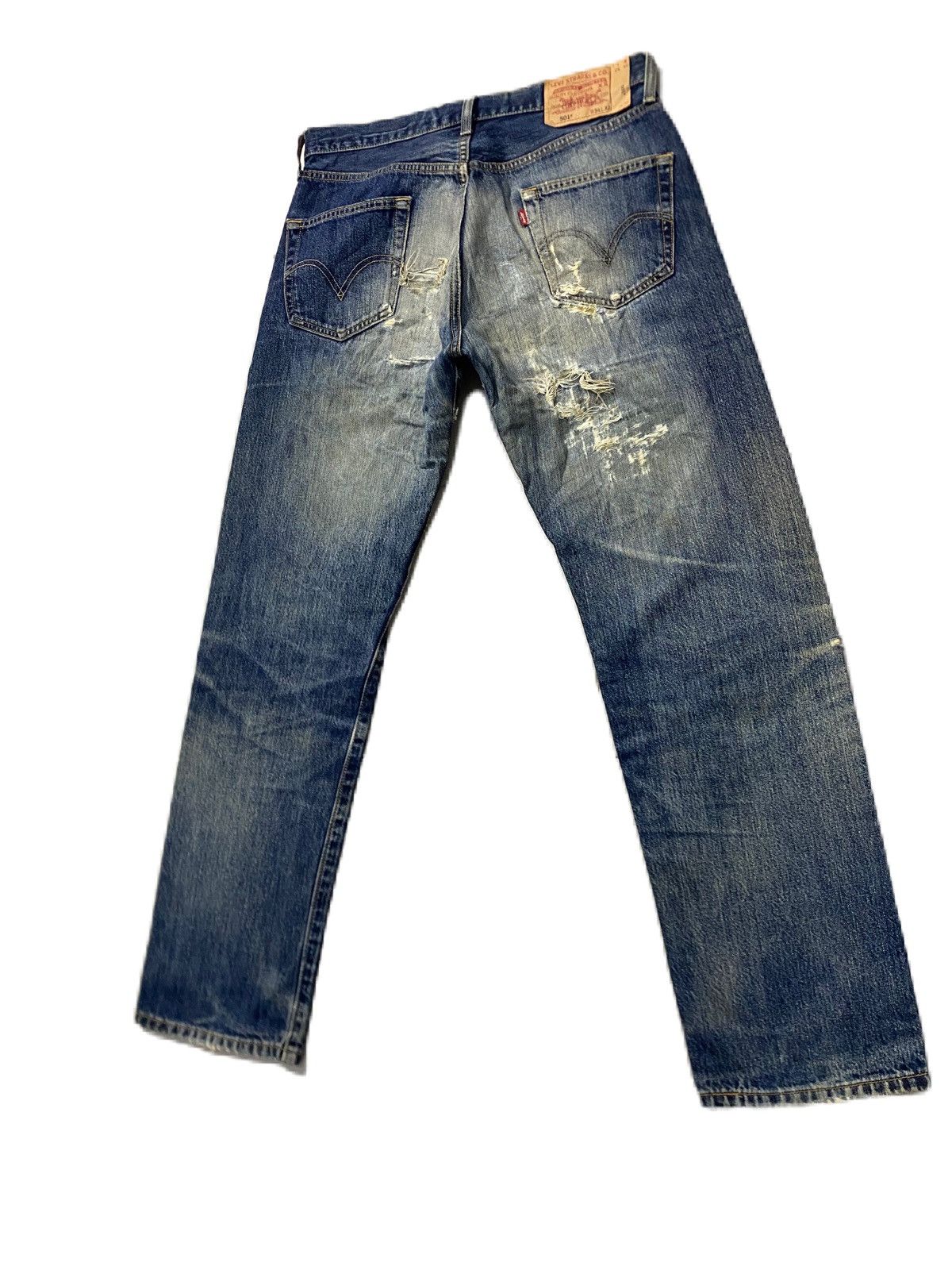 Kapital × Levi's LEVIS 501 BUTTON FLY DISTRESS DESIGN GRUNGE STYLE Size US 32 / EU 48 - 6 Thumbnail