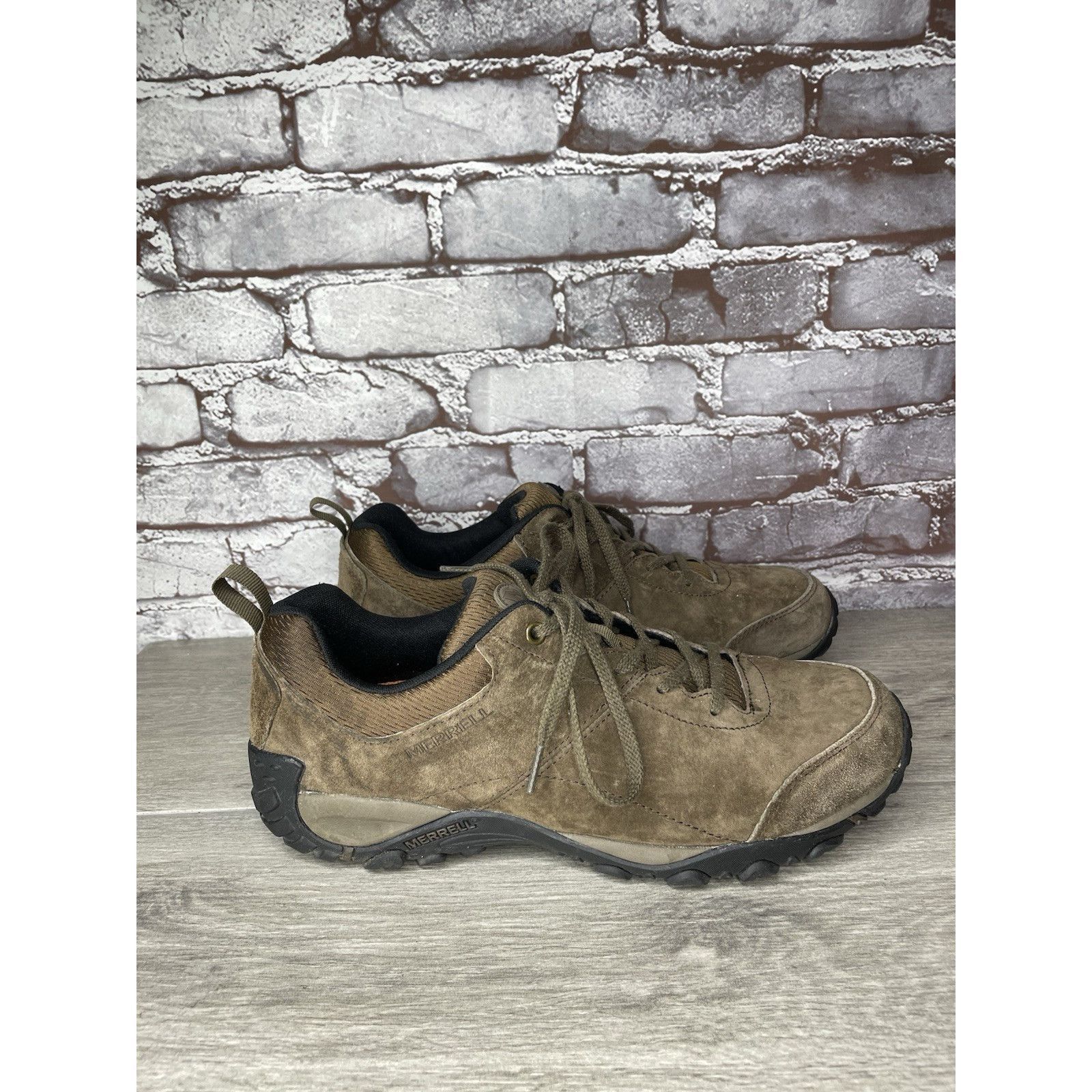 Merrell Merrell Slate Brown Suede Hiking Trail Lace Up Shoes Men’s S Size US 11 / EU 44 - 16 Thumbnail