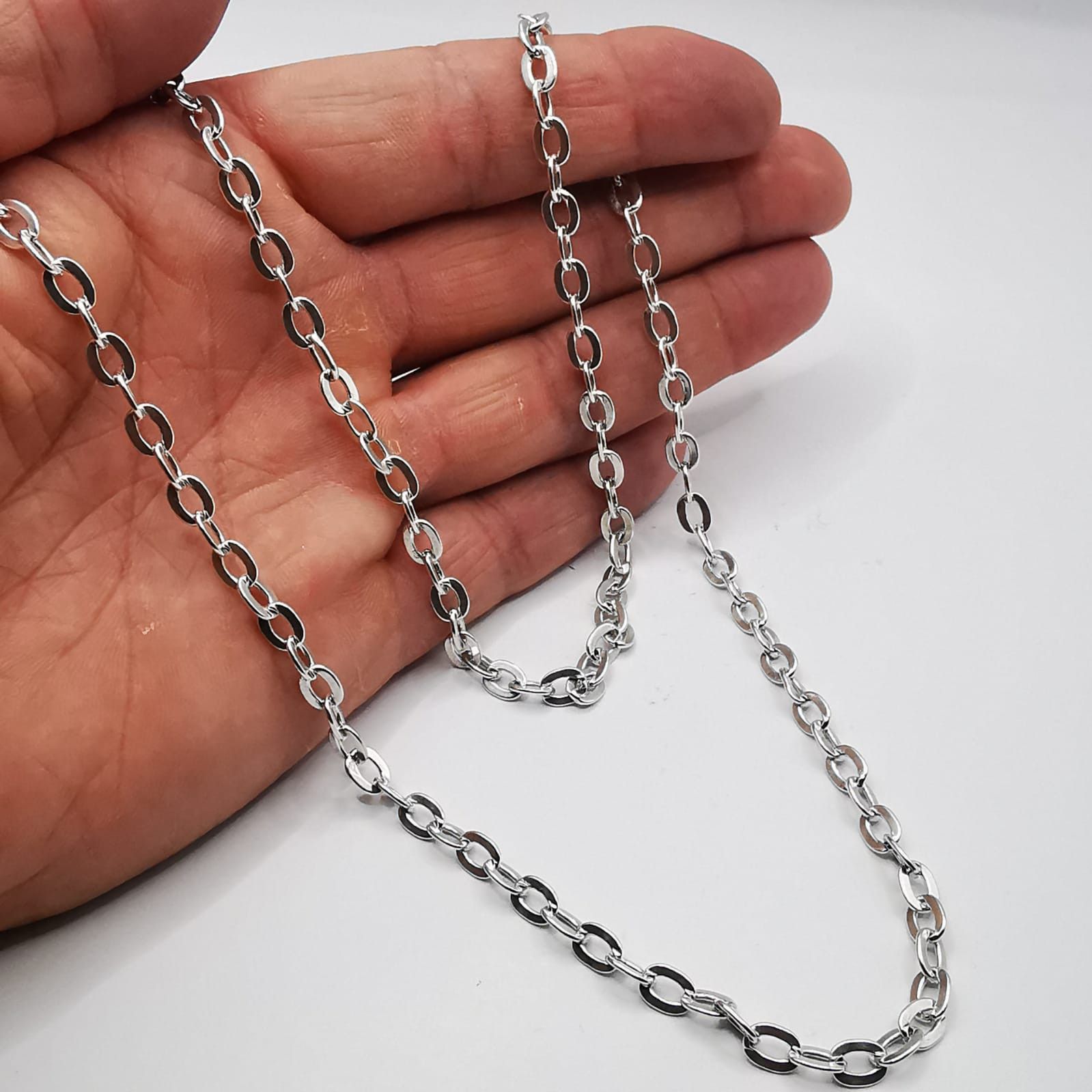 Sterling Silver Vintage Jewelry Chain, 925 Sterling Silver, Signed 22,13g Size ONE SIZE - 7 Thumbnail