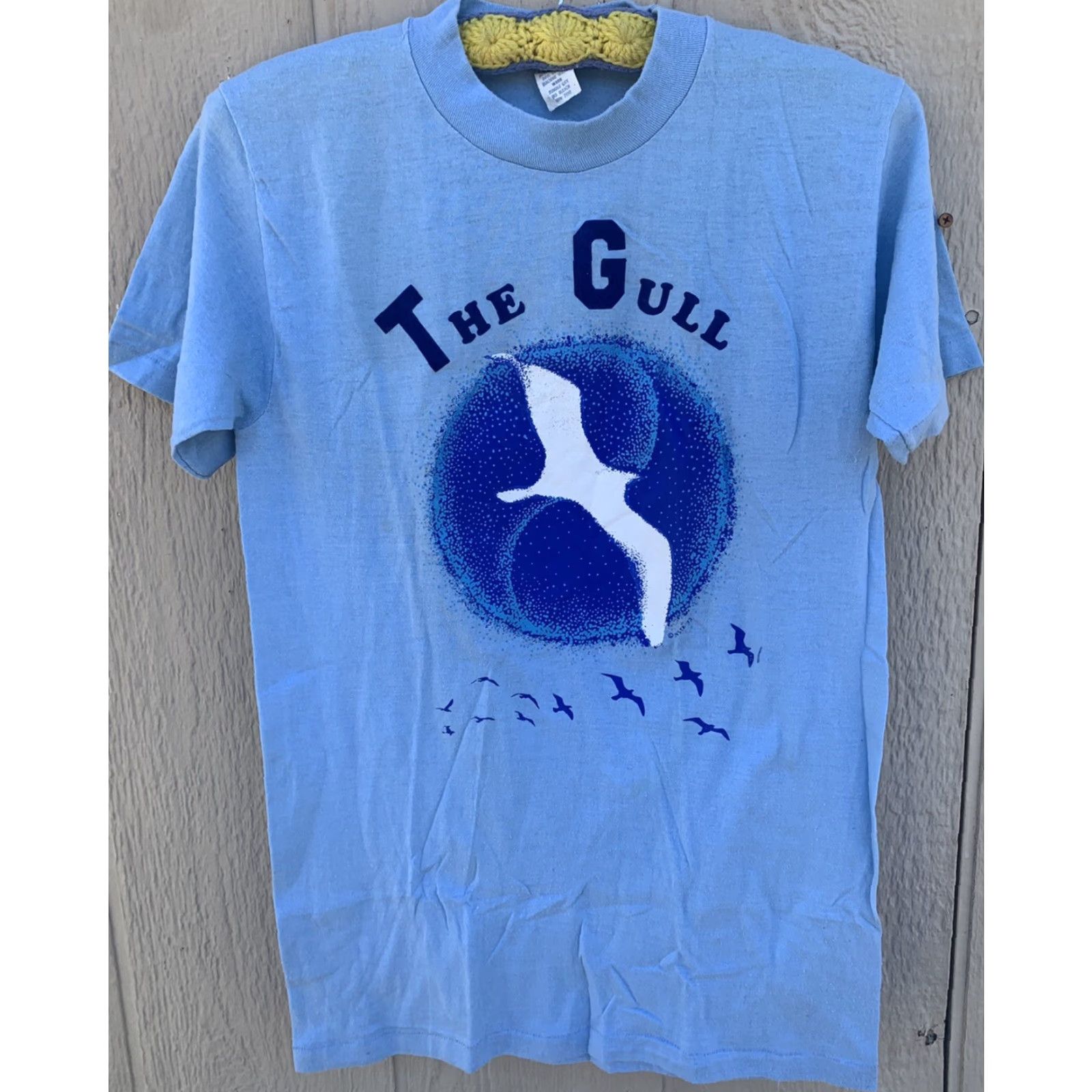 Vintage VINTAGE The Gull seagull seagulls graphic t-shirt c. INSTA 73 size M 1970s 70s blue unisex shirt graphic tee 1970s Mens Womens Boys Girls Size US M / EU 48-50 / 2 - 7 Thumbnail