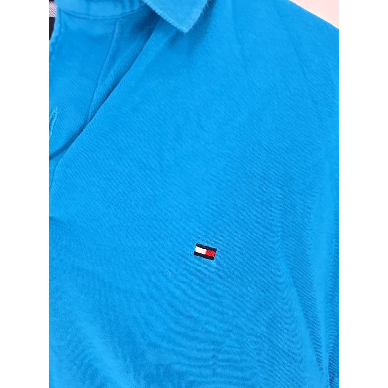 Tommy Hilfiger VINTAGE Tommy Hilfiger Polo Shirt Mens L Cotton Blue Short Sleeve Classic - Soft Nice Size US L / EU 52-54 / 3 - 3 Thumbnail