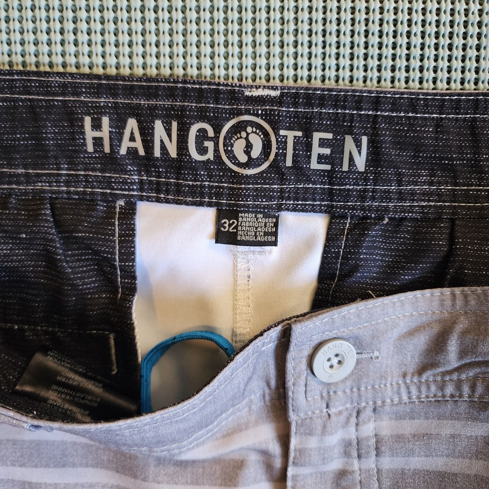 Hang Ten Hang Ten Men's Gray Striped Board Shorts 32 Size US 32 / EU 48 - 3 Thumbnail