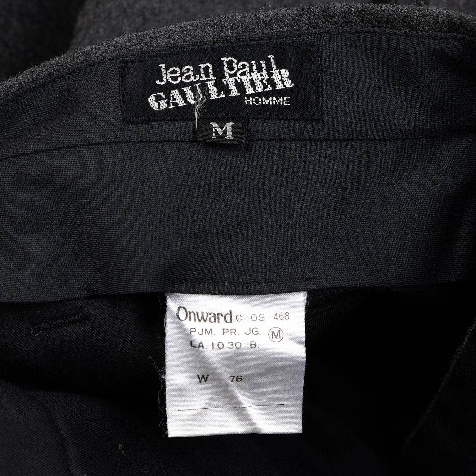Jean Paul Gaultier Wool Tuck Pants in Gray, Size M Size US 34 / EU 50 - 13 Thumbnail