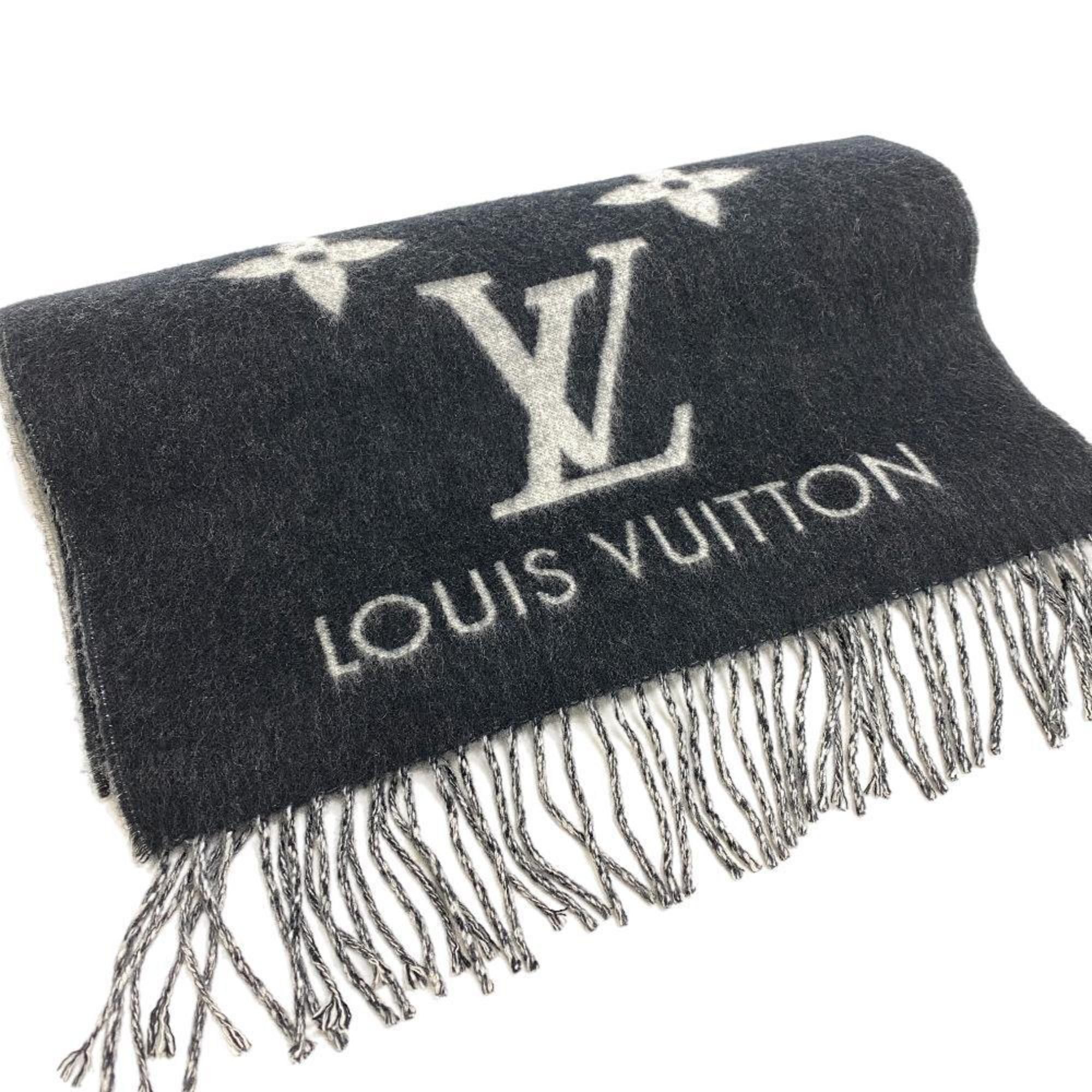 image of Louis Vuitton M71040 Echarpe Cavic Scarf Black Unisex Z0006254, Women's