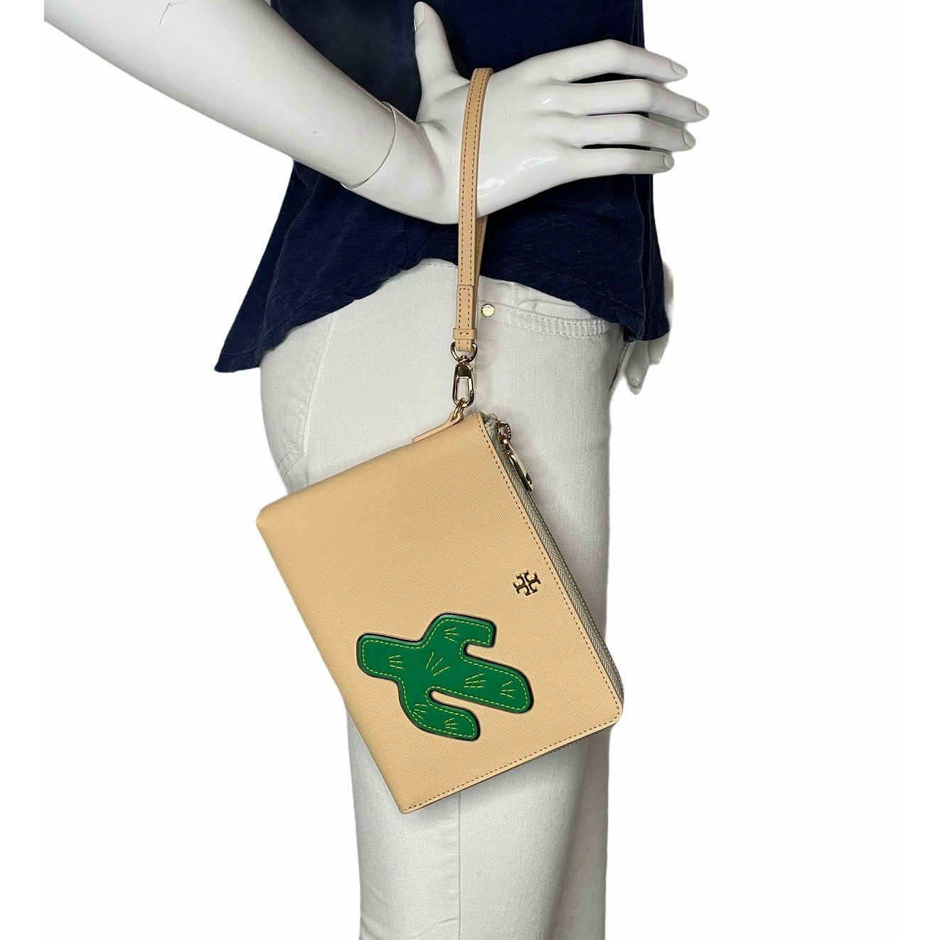 Tory Burch Tory Burch Natural Cactus Robinson Wristlet Wallet Size ONE SIZE - 2 Thumbnail