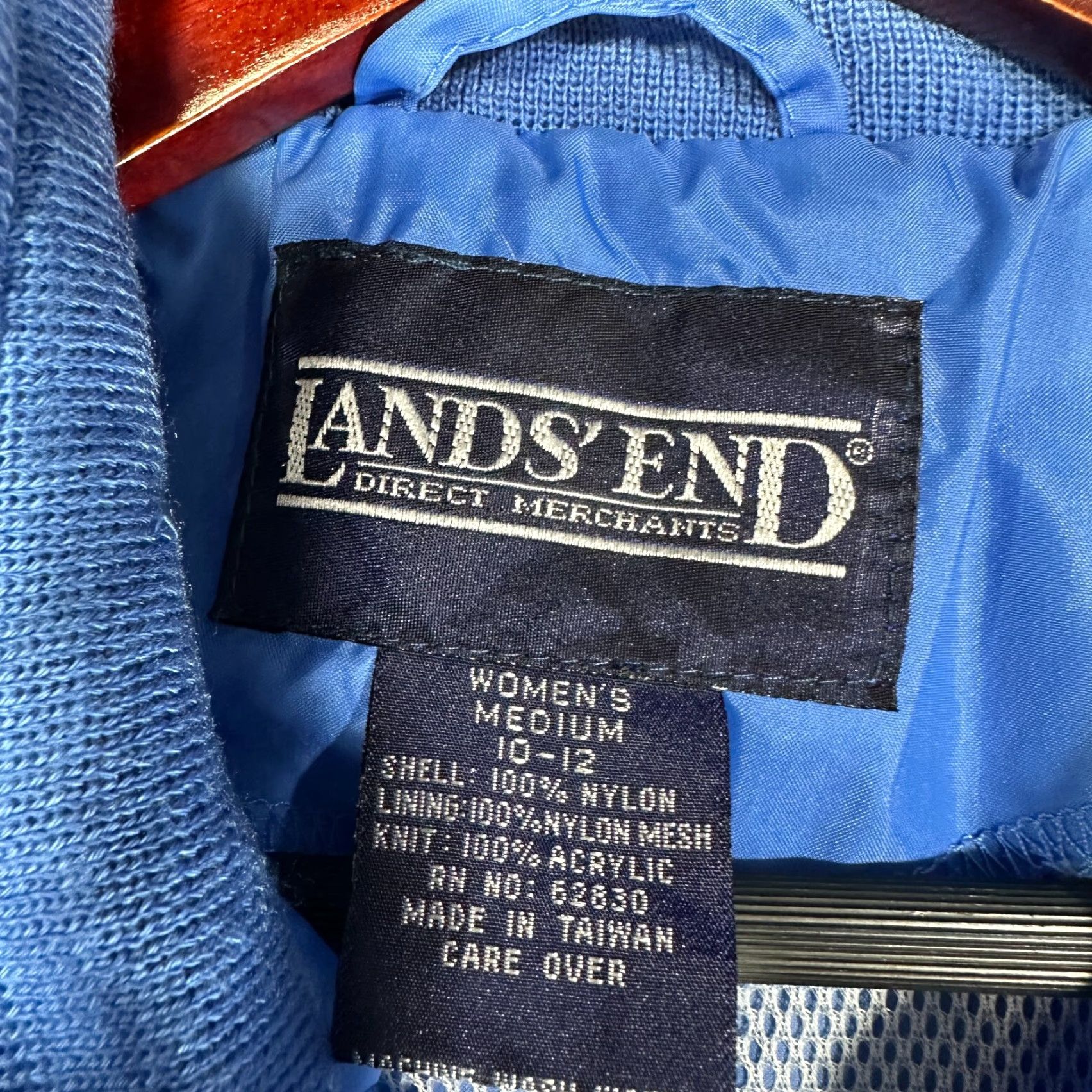 Lands' End Lands' End Jacket Womens M Blue Lightweight Full Zip Pockets Logo Nylon Windbreaker Activewear Casual Travel Full Zip Womens M Blue Lands' End Jacket Size M / US 6-8 / IT 42-44 - 5 Thumbnail